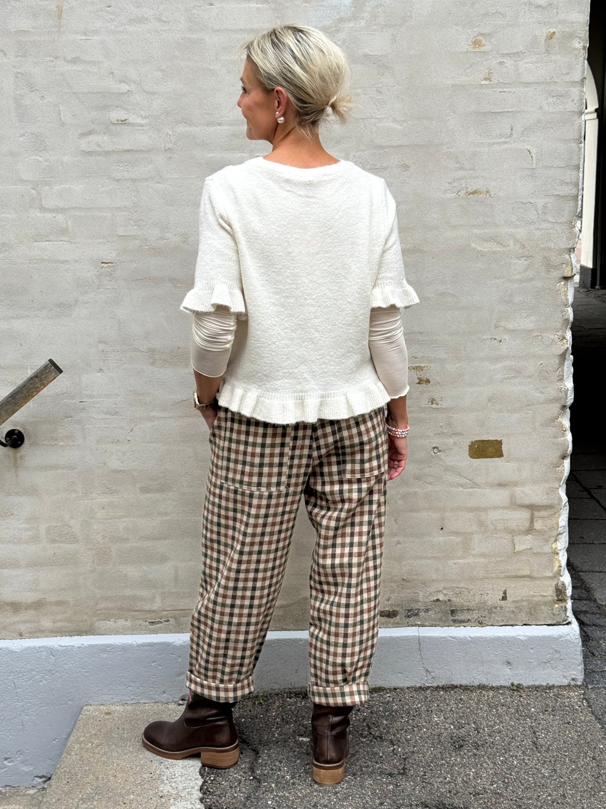 Lotta Check Pants - Khaki/Brown/Beige