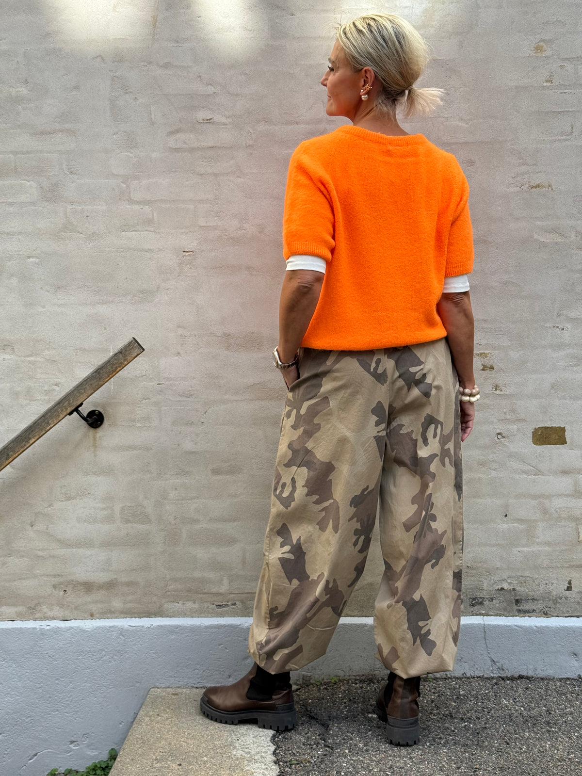 ALLY Balloon Pant - Brown Carmouflage