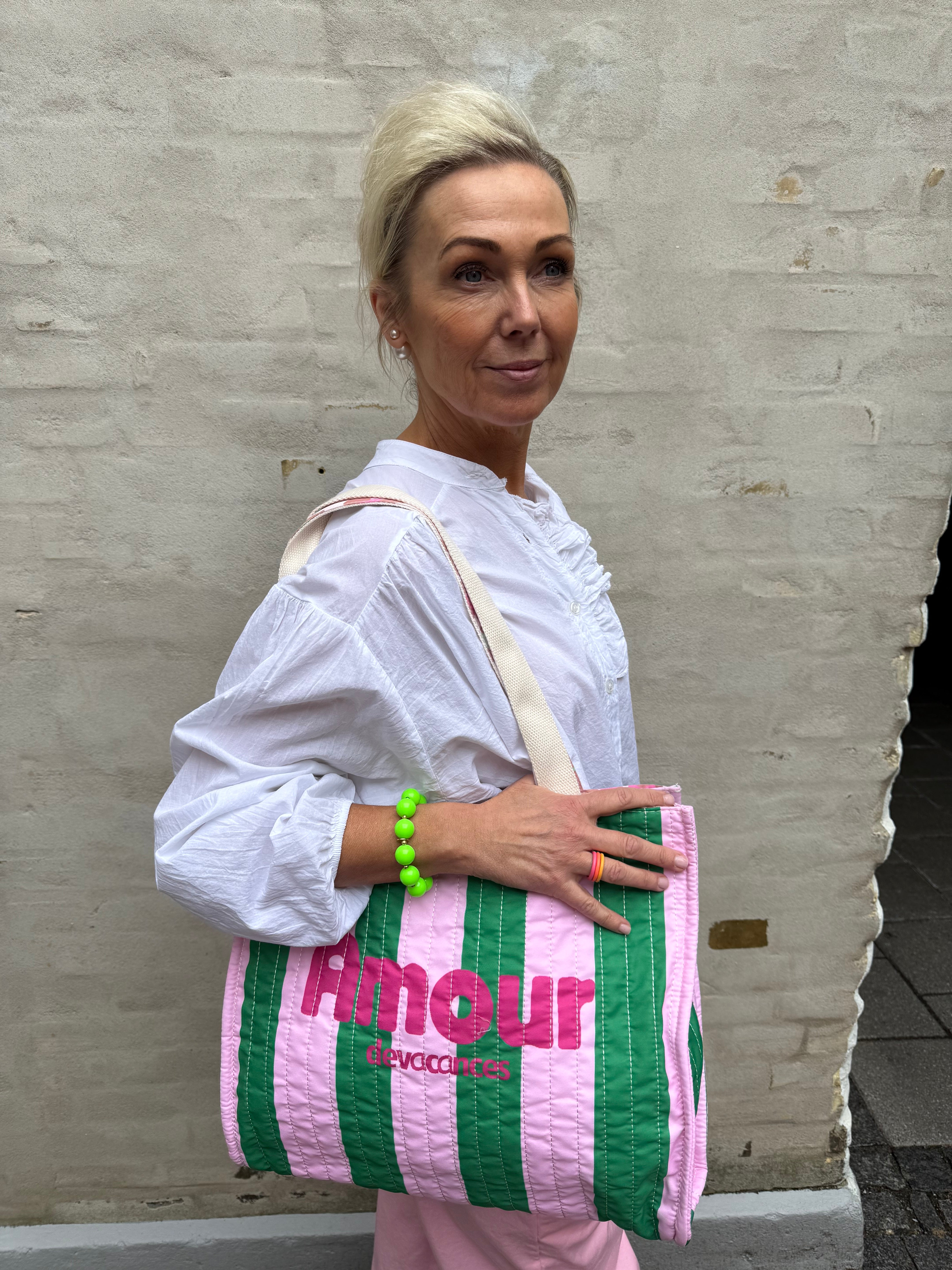 Amour De Vacances Big Bag - Grön/Rosa