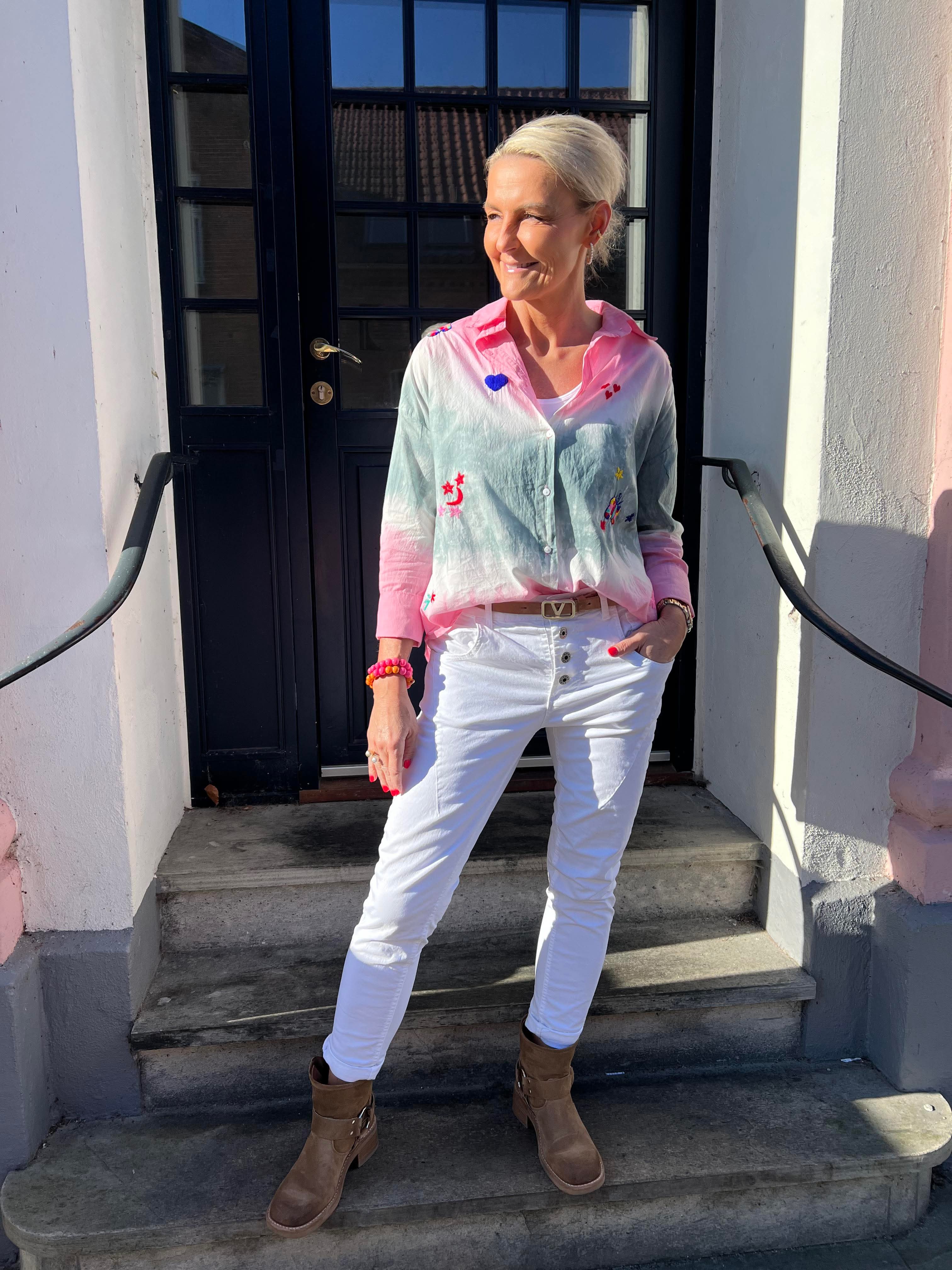 Oui Oui shirt pink- grey