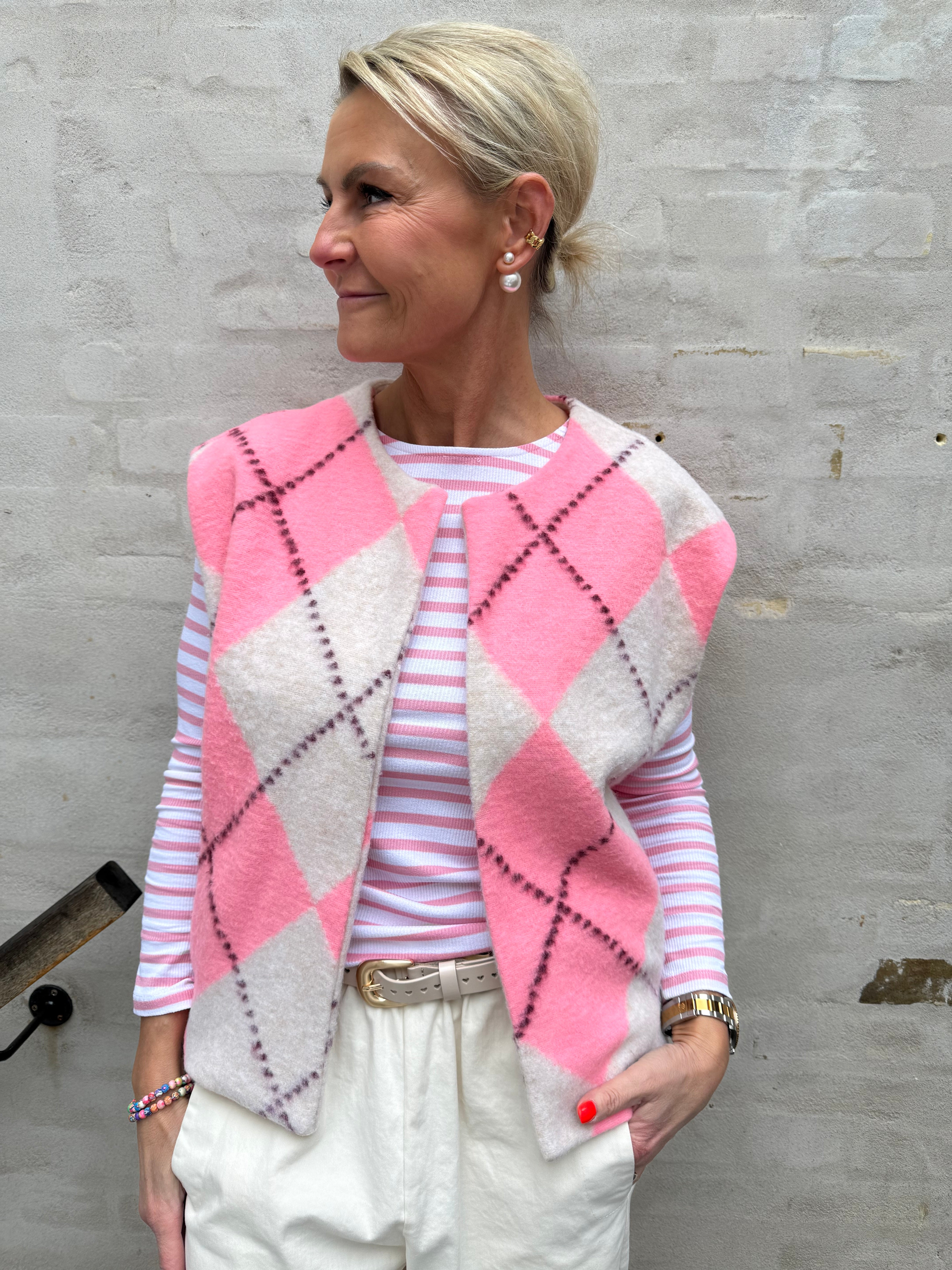 Everyday Stripes Blus - Bubblegum