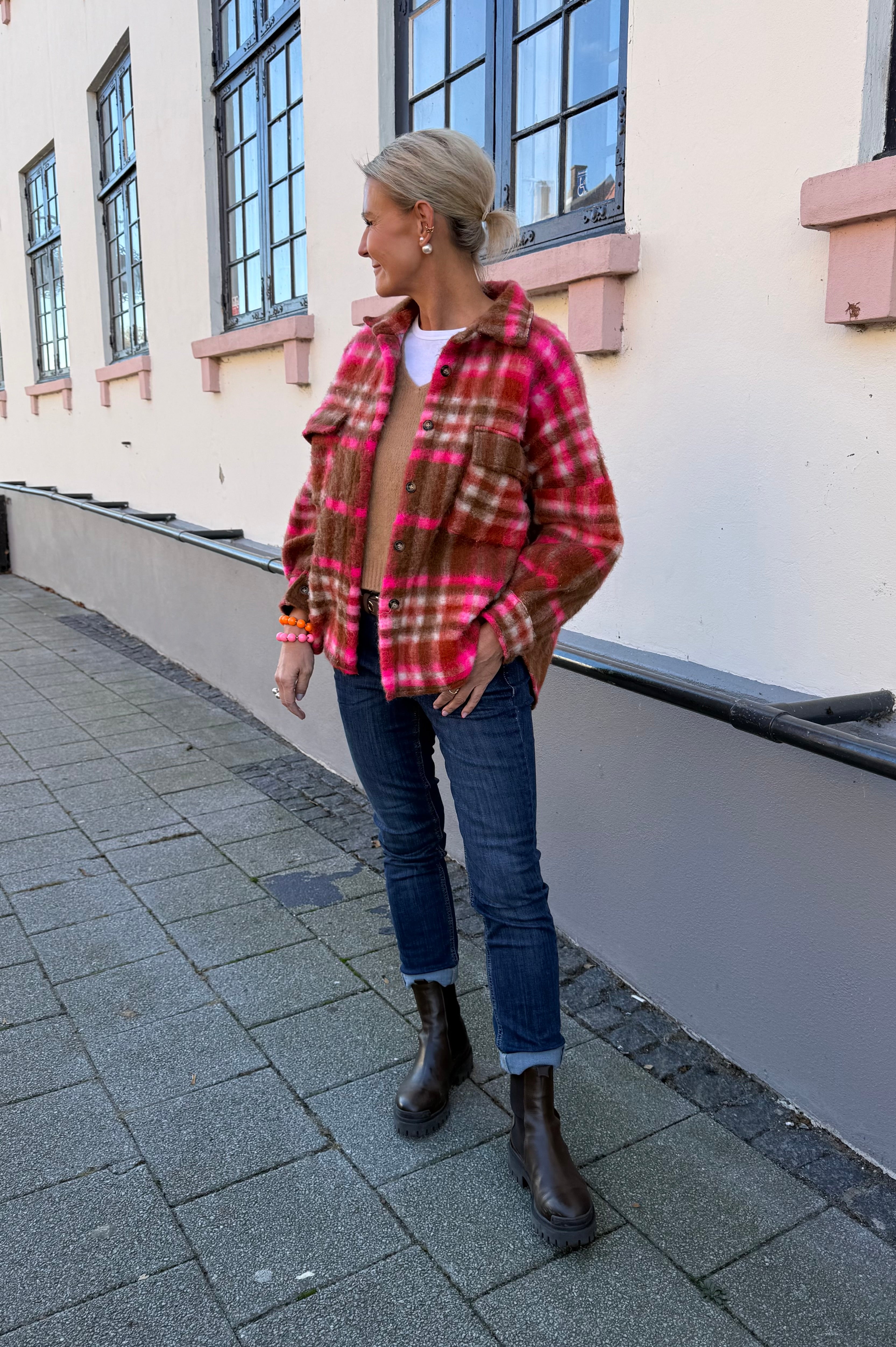 Giacca Jakke - Brown/Pink Check