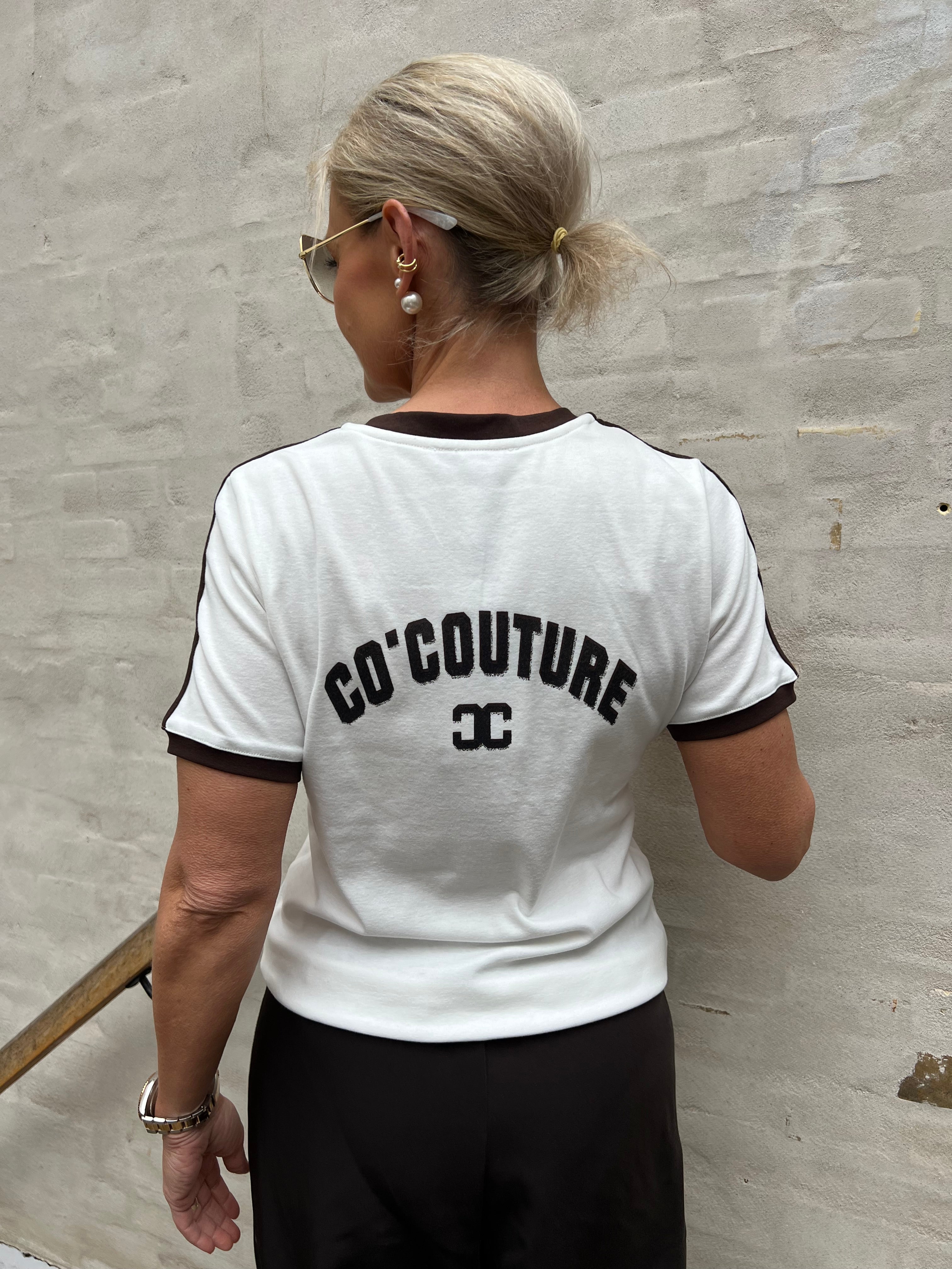Edgecc Stripe V-Tee Offwhite Mocca