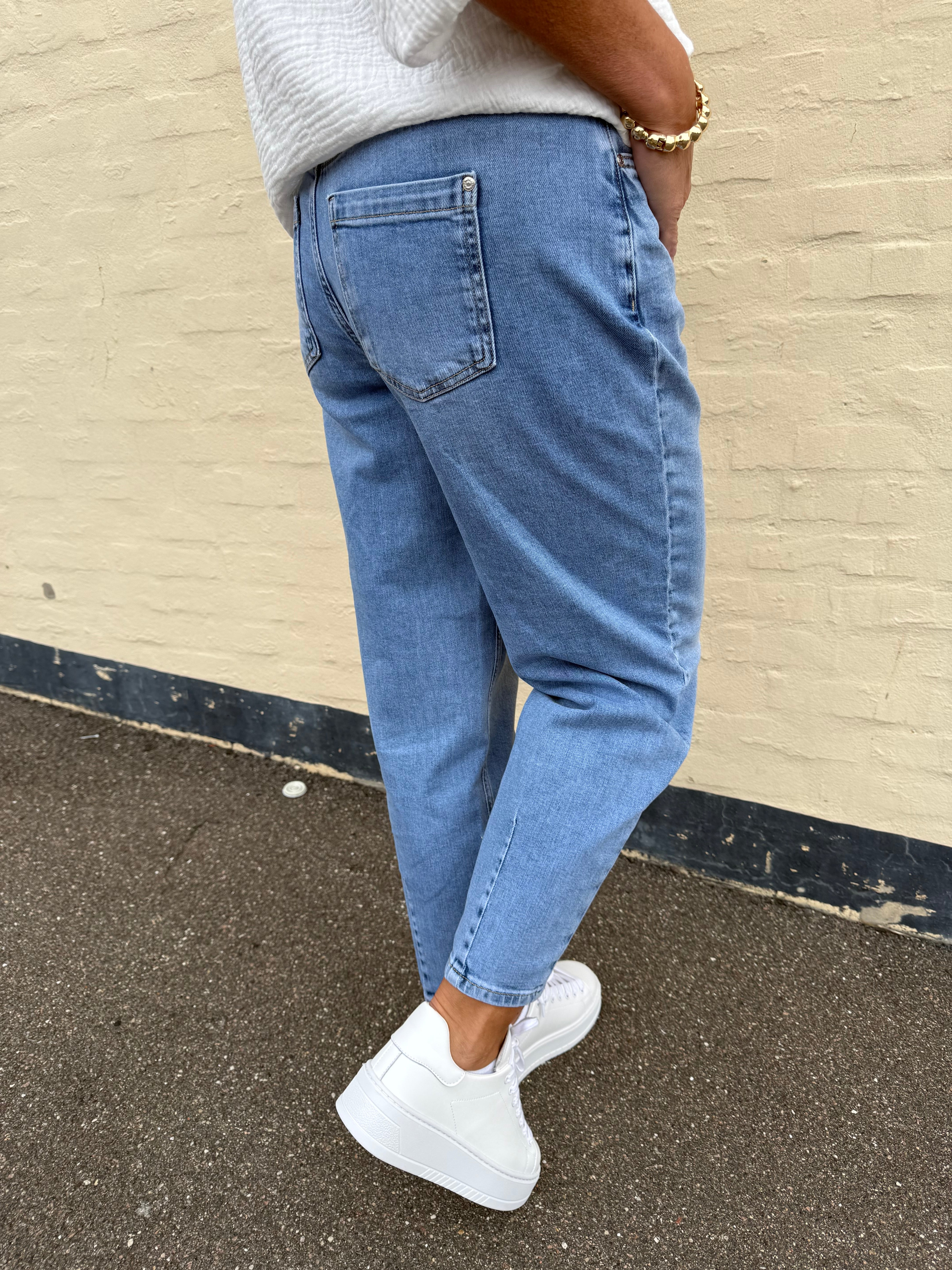 Karlie Barrel High Waist - Äkta ljusblå