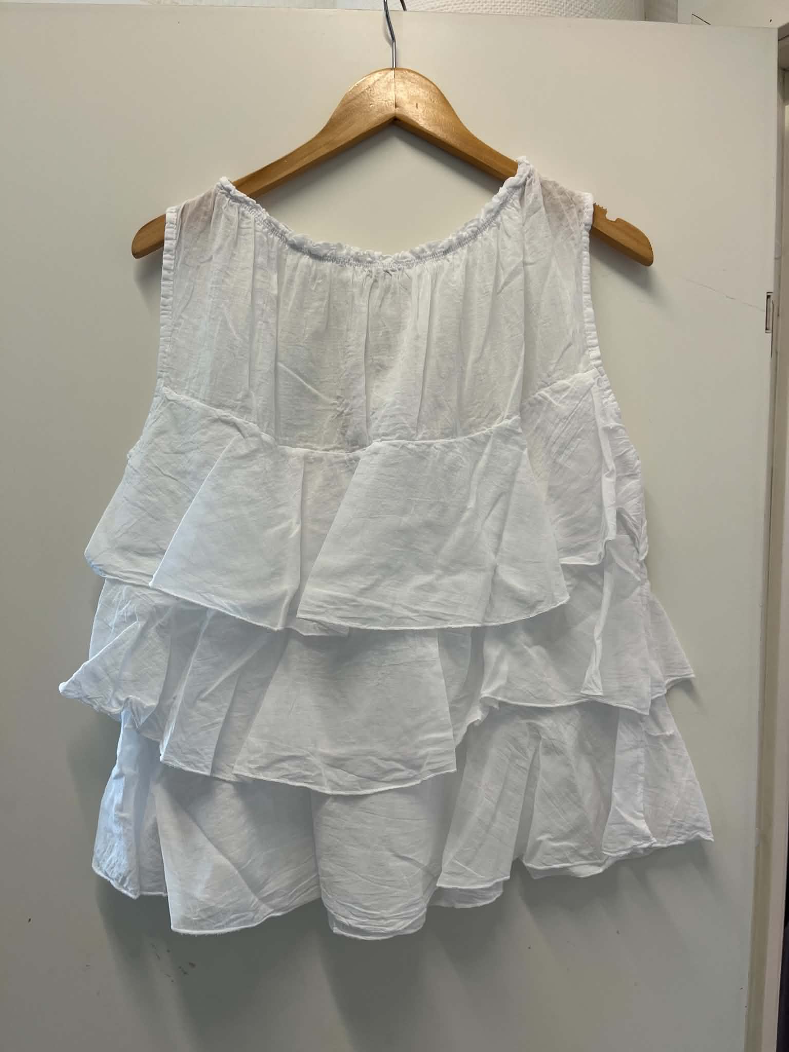 Ruffle Top - White
