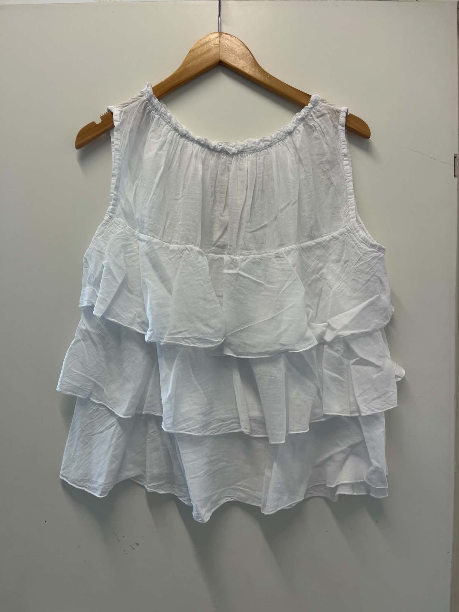Ruffle Top - White