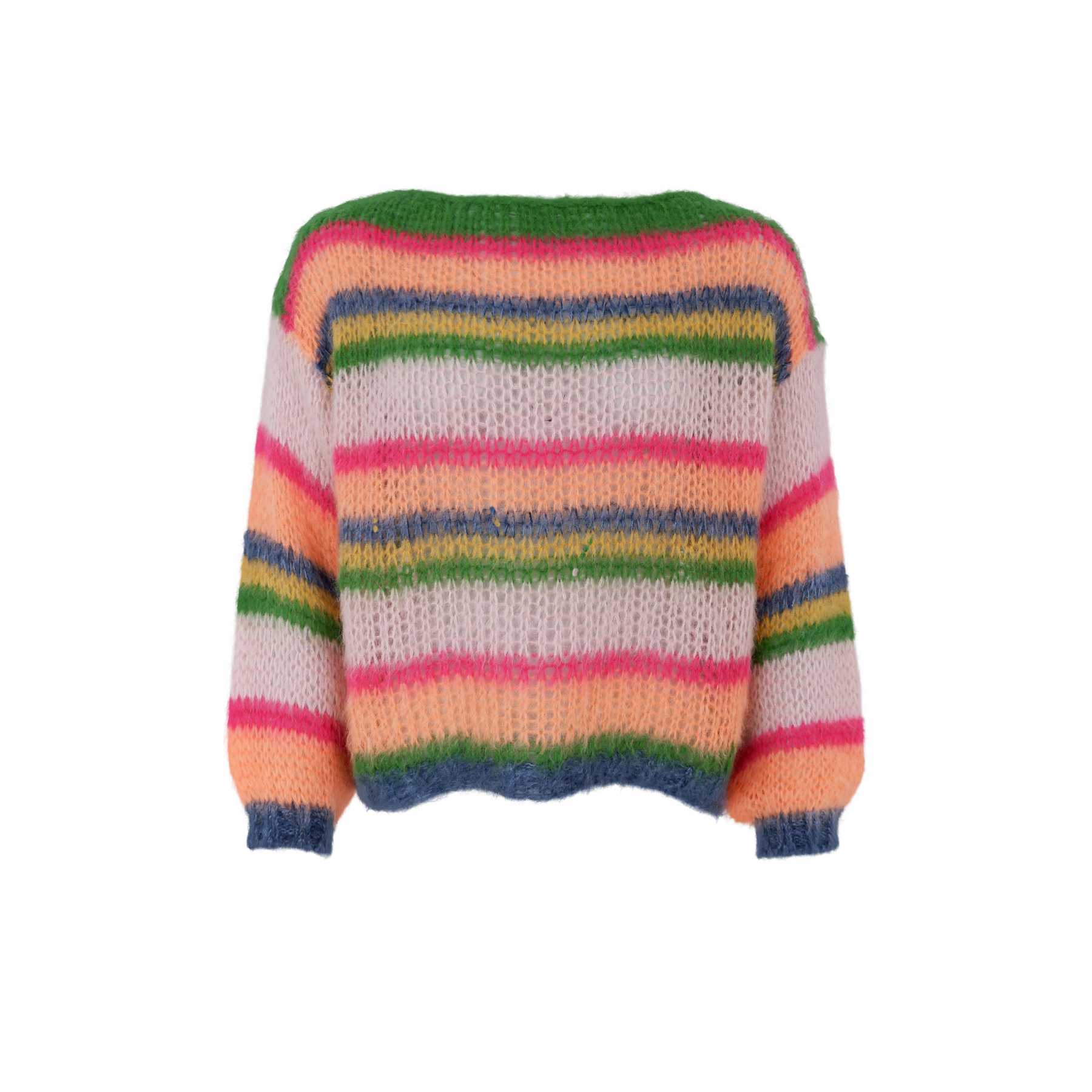 ANNA multi striped jumper - Orange Multi