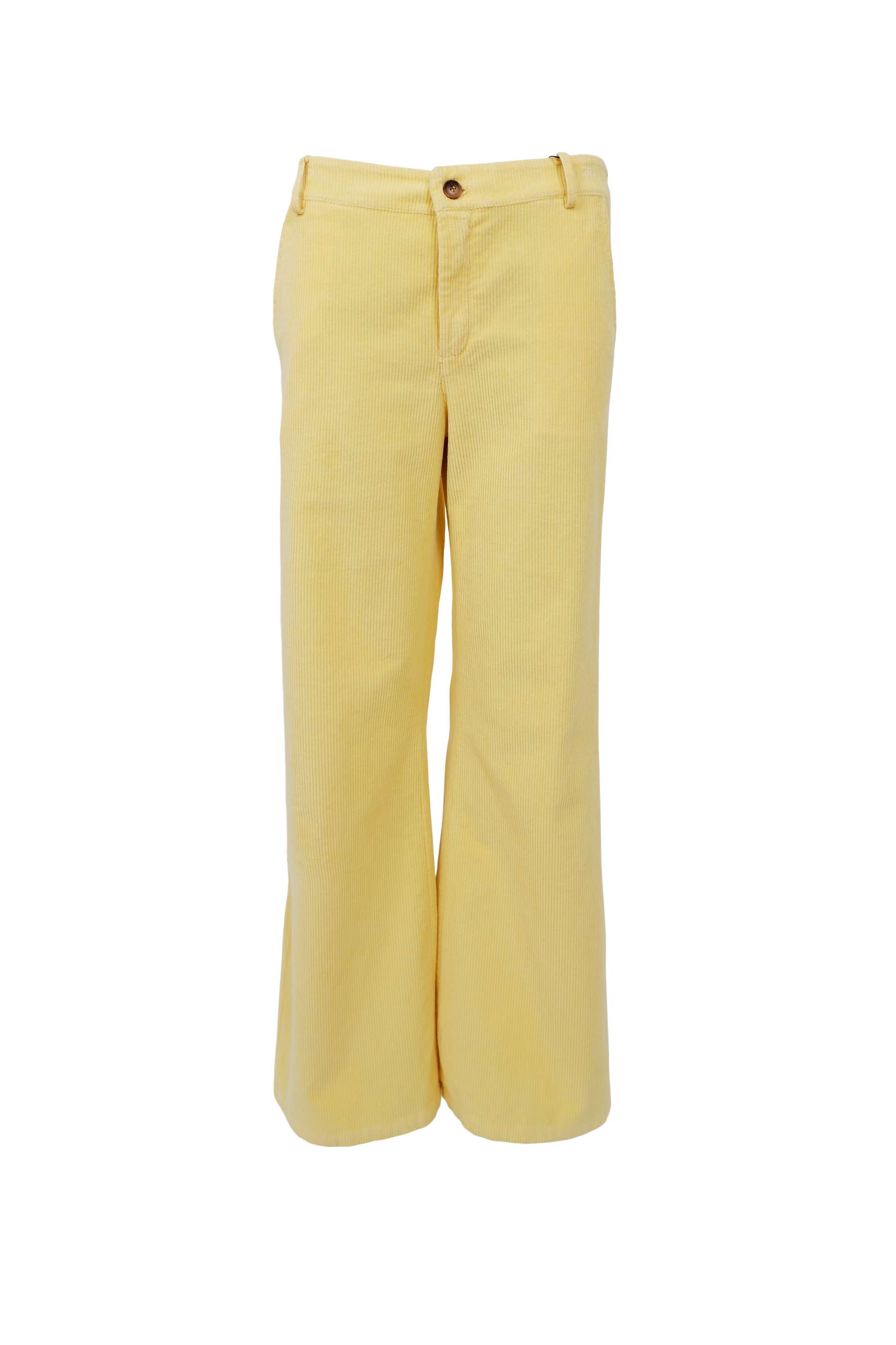 PREORDER-CORA corduroy box pant - Lt. Yellow