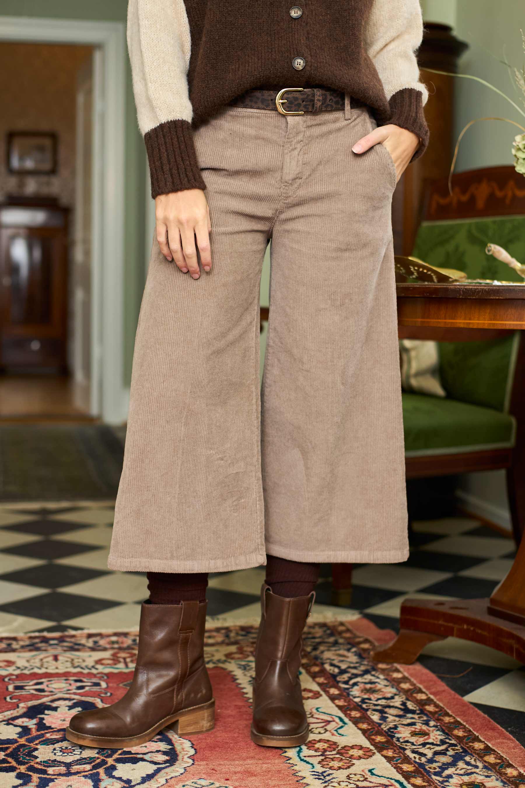 Cora Culotte Pant - Lt. Nougat