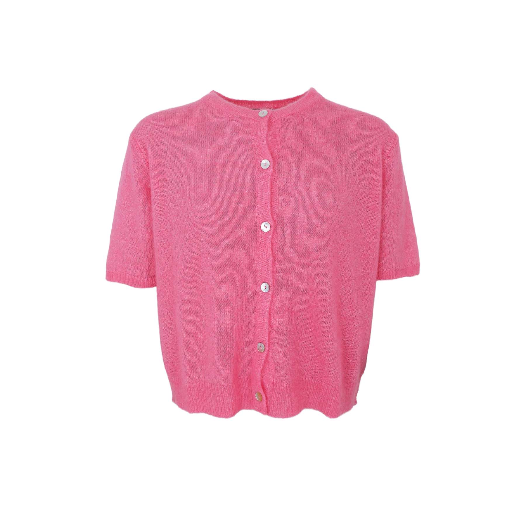 Dell SS cardigan - Raspberry