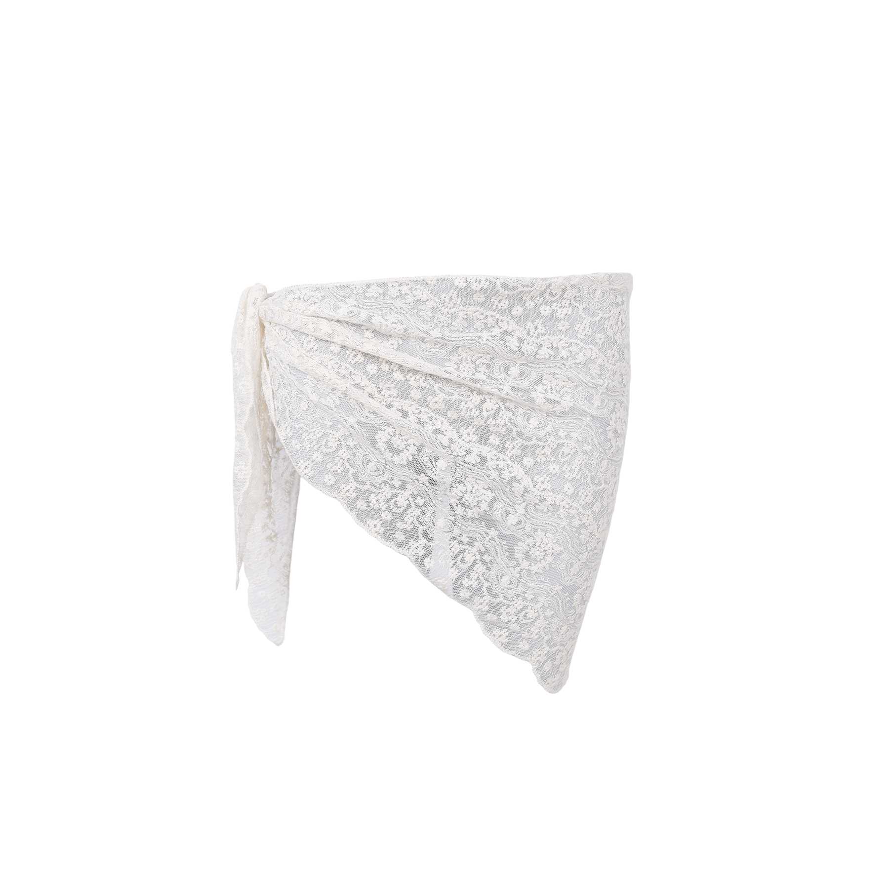FARIANNA triangle lace scarf - Off White