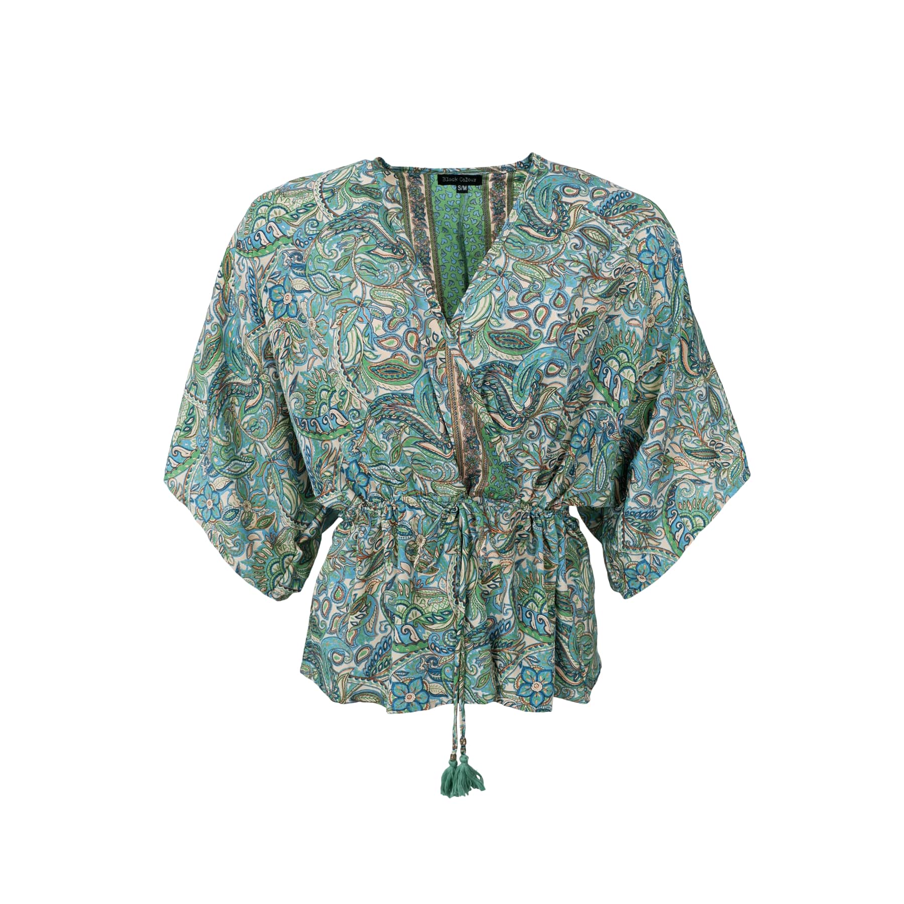 LUNA V-neck blouse - Sea Green