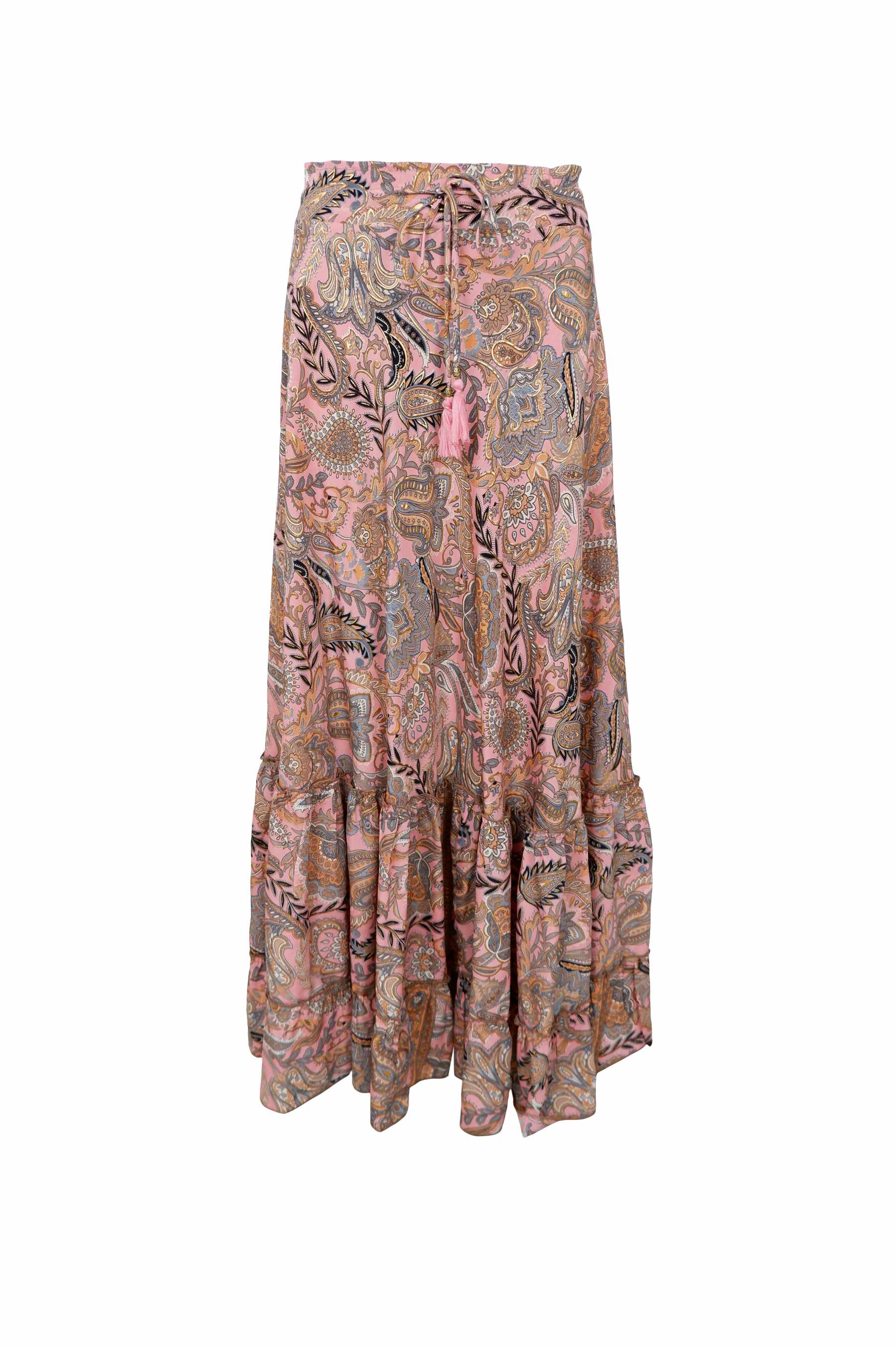 LUNA maxi frill skirt - Imperial Rose