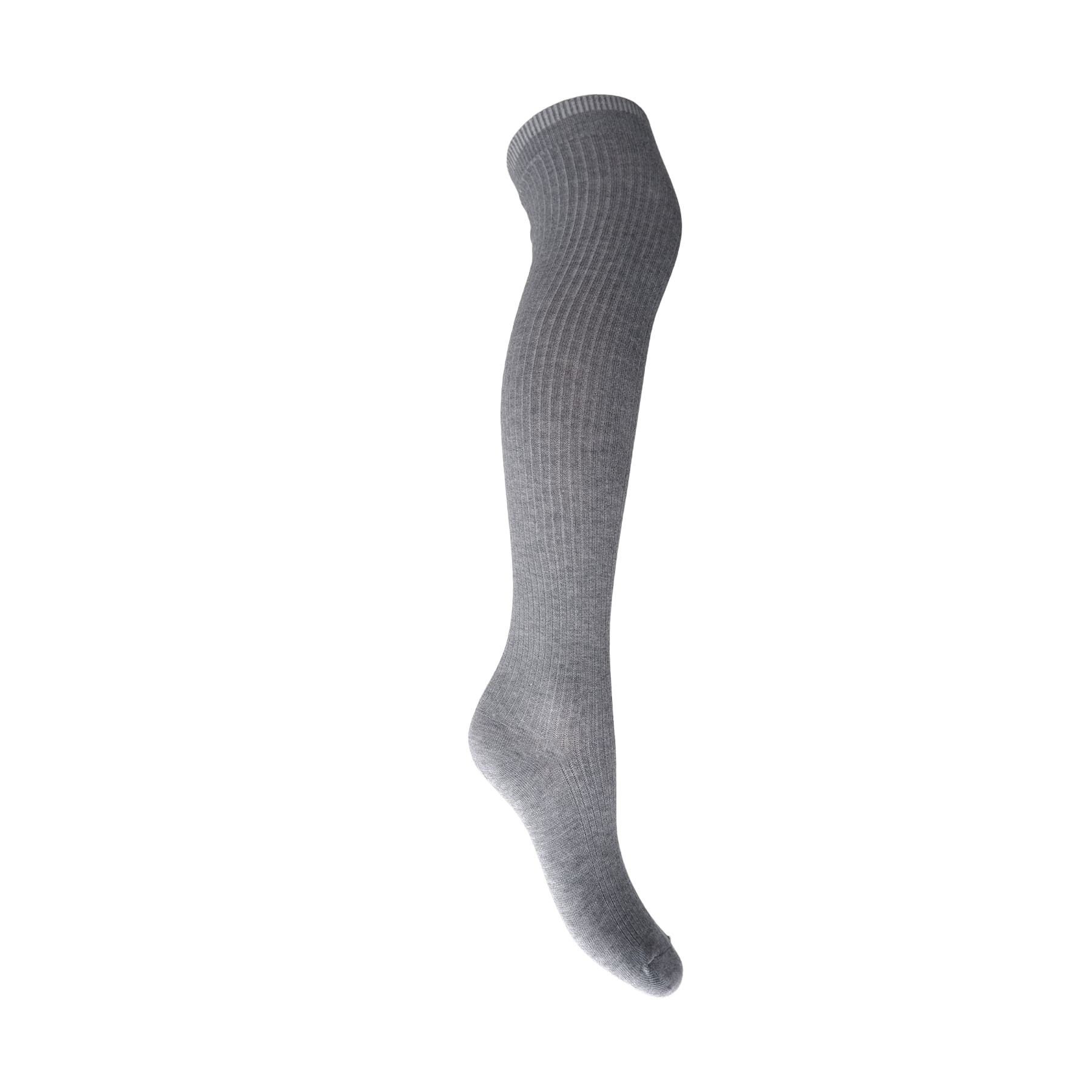 MALIKA kneehigh rib sock - Light Grey