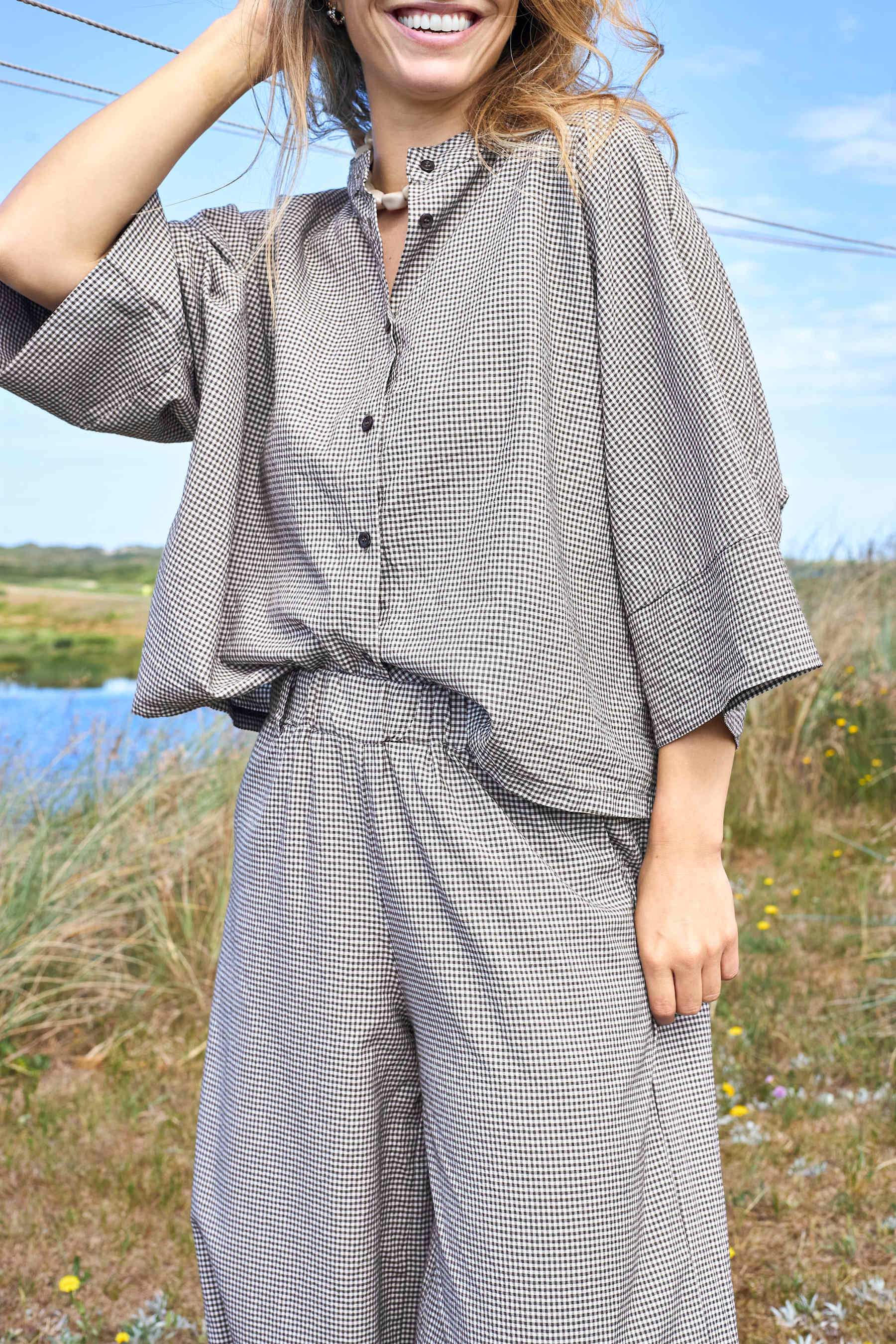 MANON loose shirt - Coffee