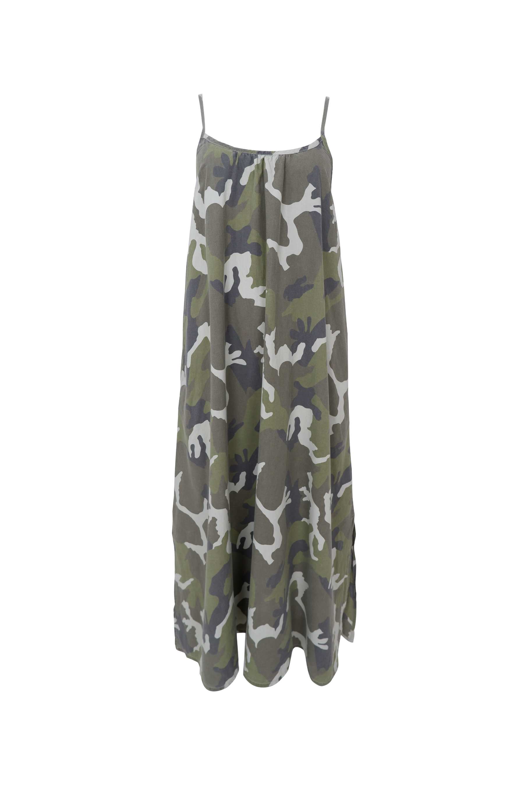 MINNA strap dress - Camoflage