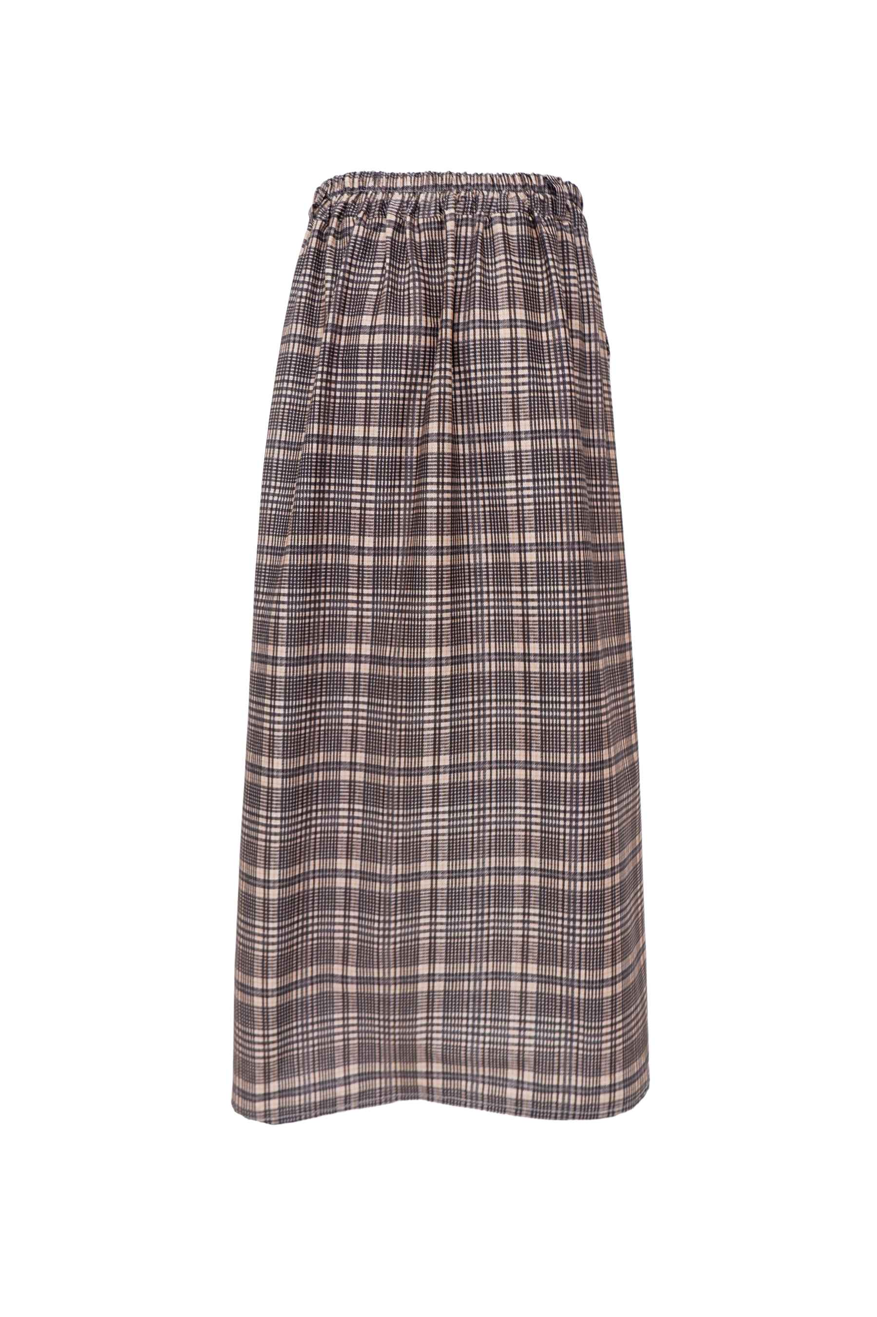 YORK Check Skirt - Black