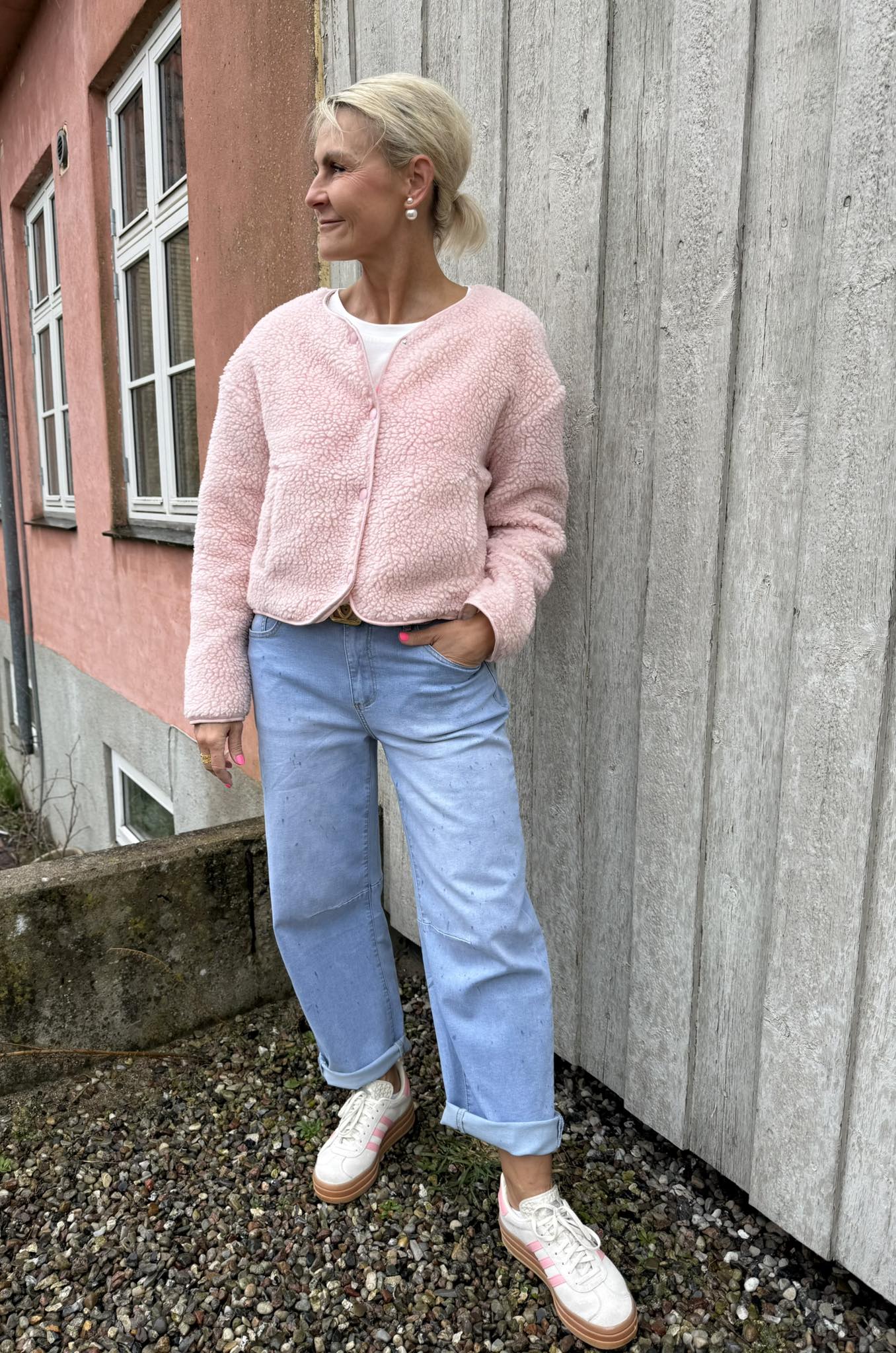 Good Vibes Teddy Jacket - Rose