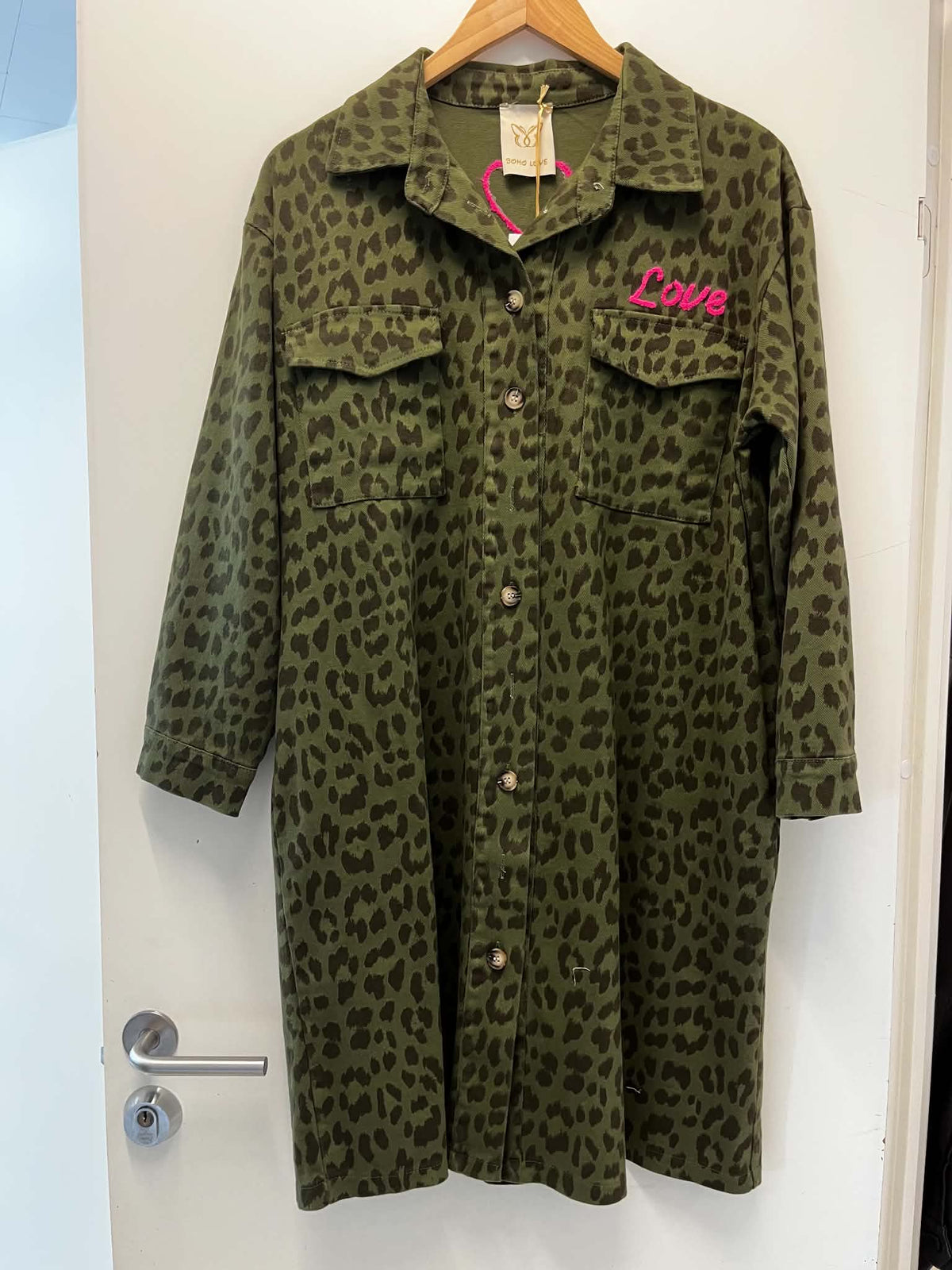 Leo Shirt Dress - Army Leo