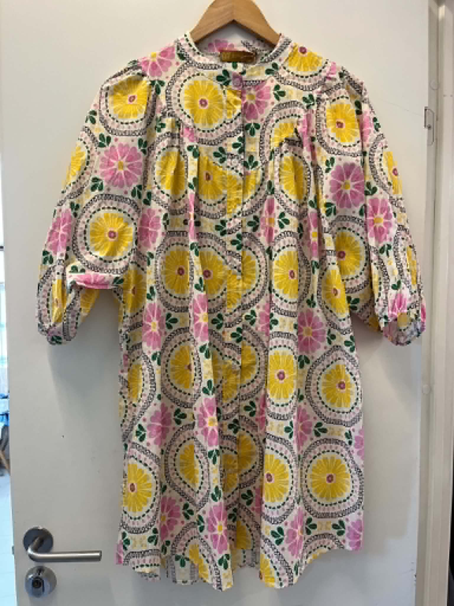 Summer Flower Tunic - PINK YELLOW FLOWER