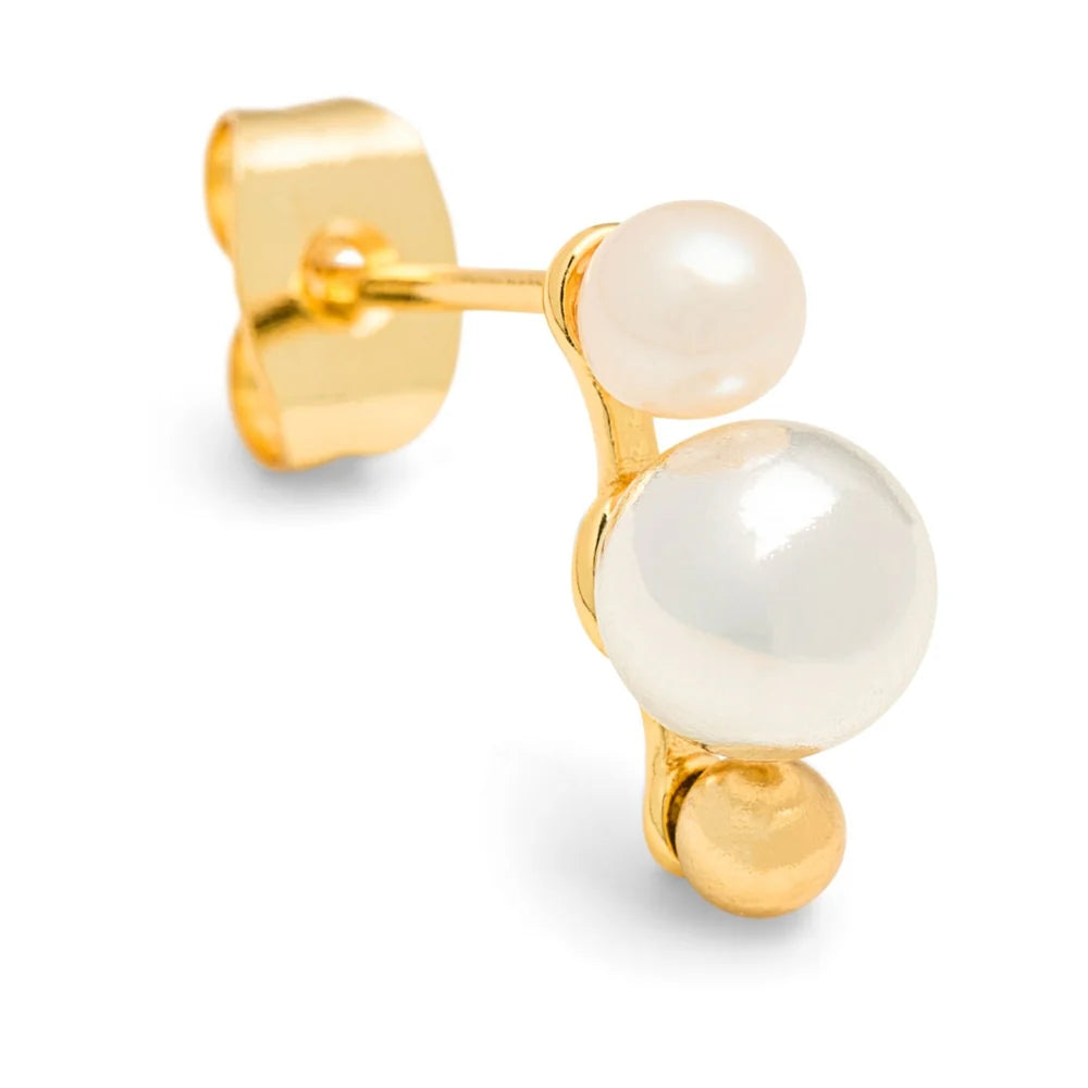 Bouquet Drip ørering 1 stk - Gold plated