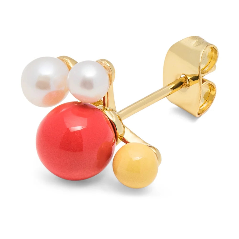 Bouquet Red ørering 1 stk - Guld