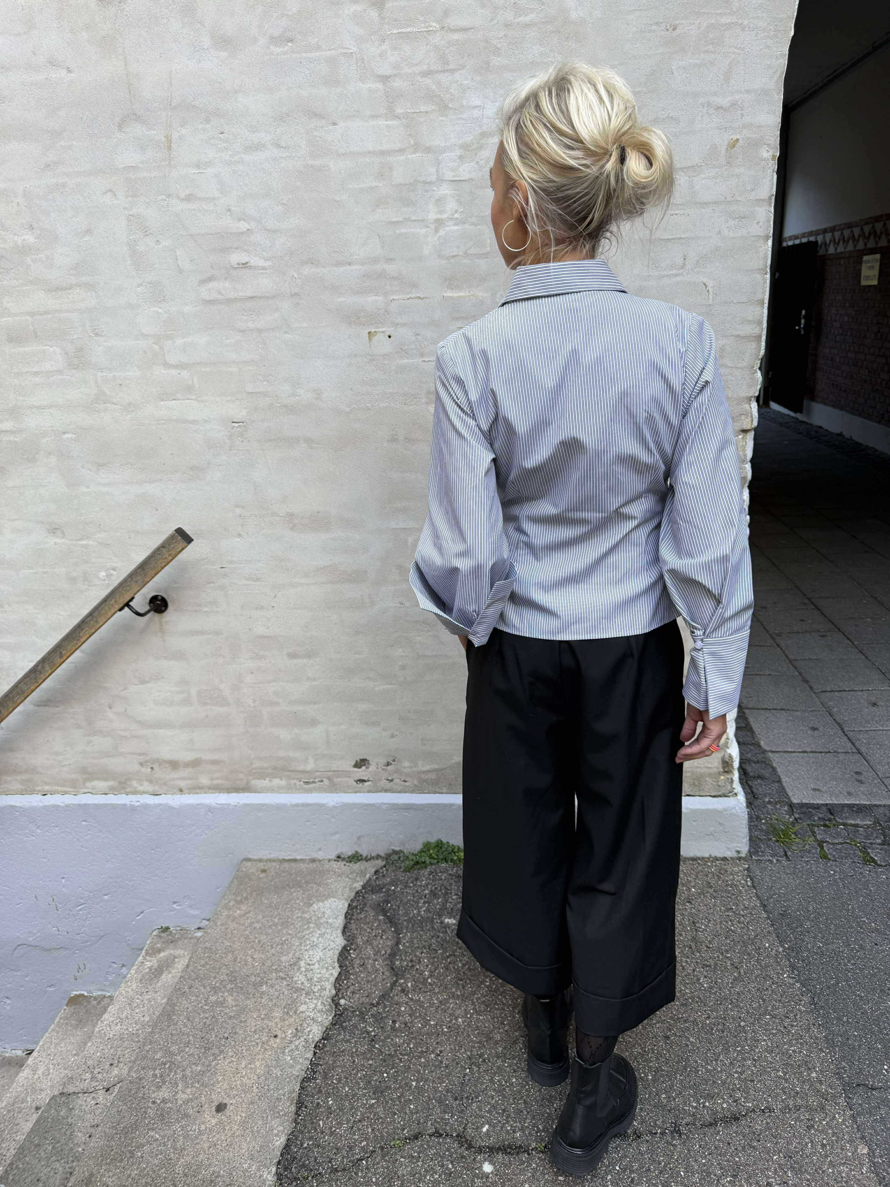 Fenli Striped Shirt - Grey