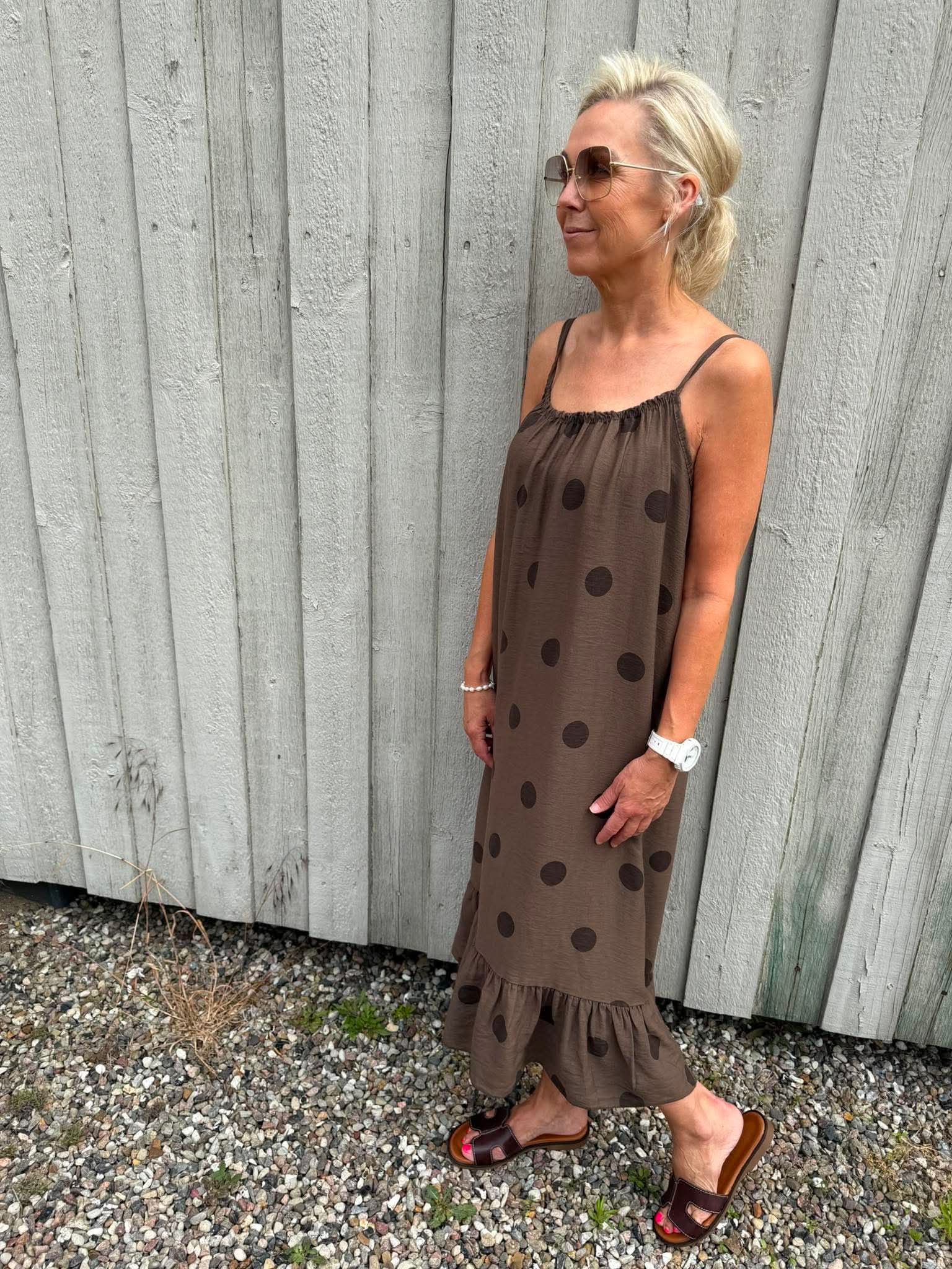 Dot Dress - Dark Brown