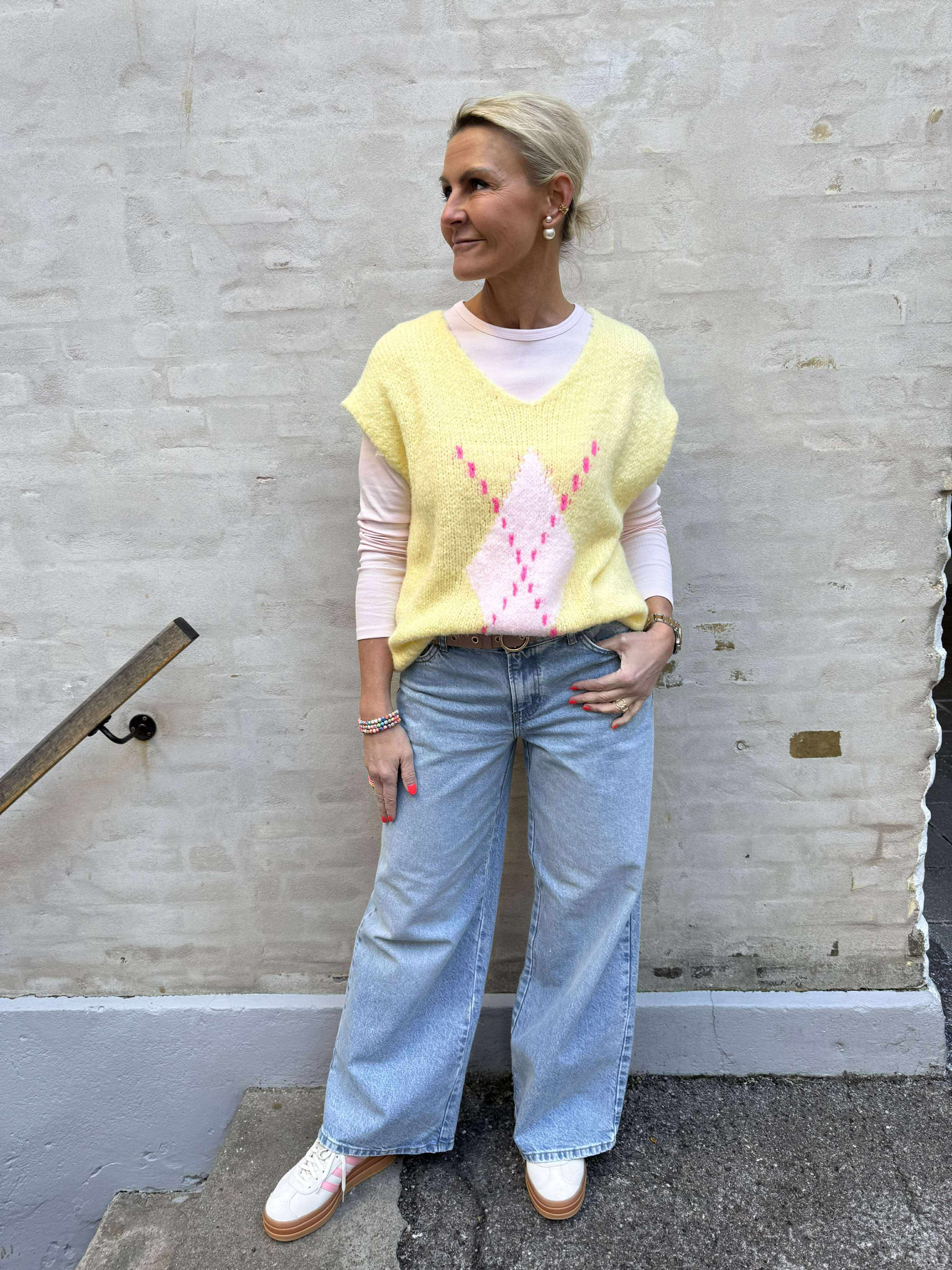 Viola Knit Vest - Yellow