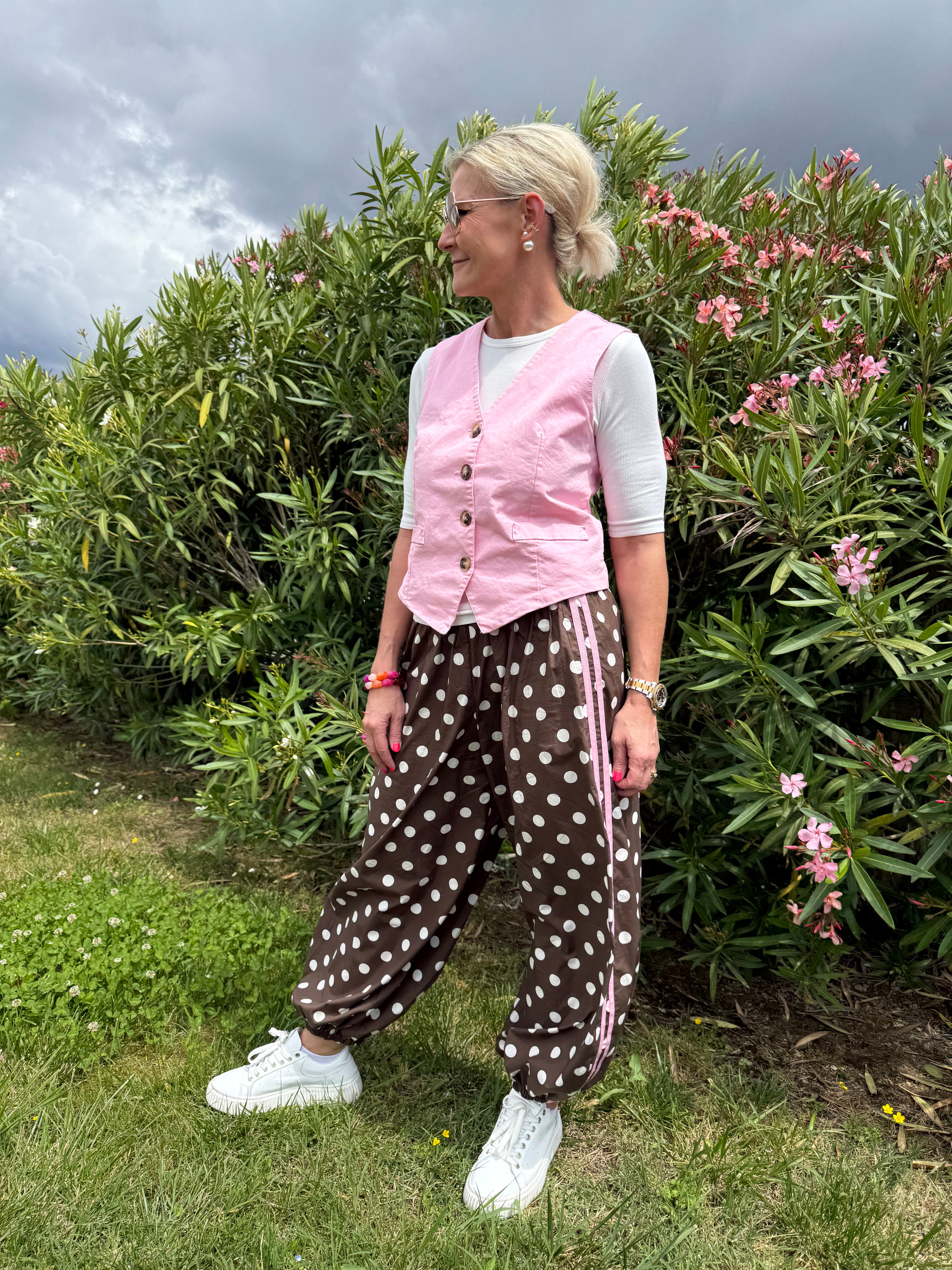 PREORDER-Ballon Dot Pants - Choko
