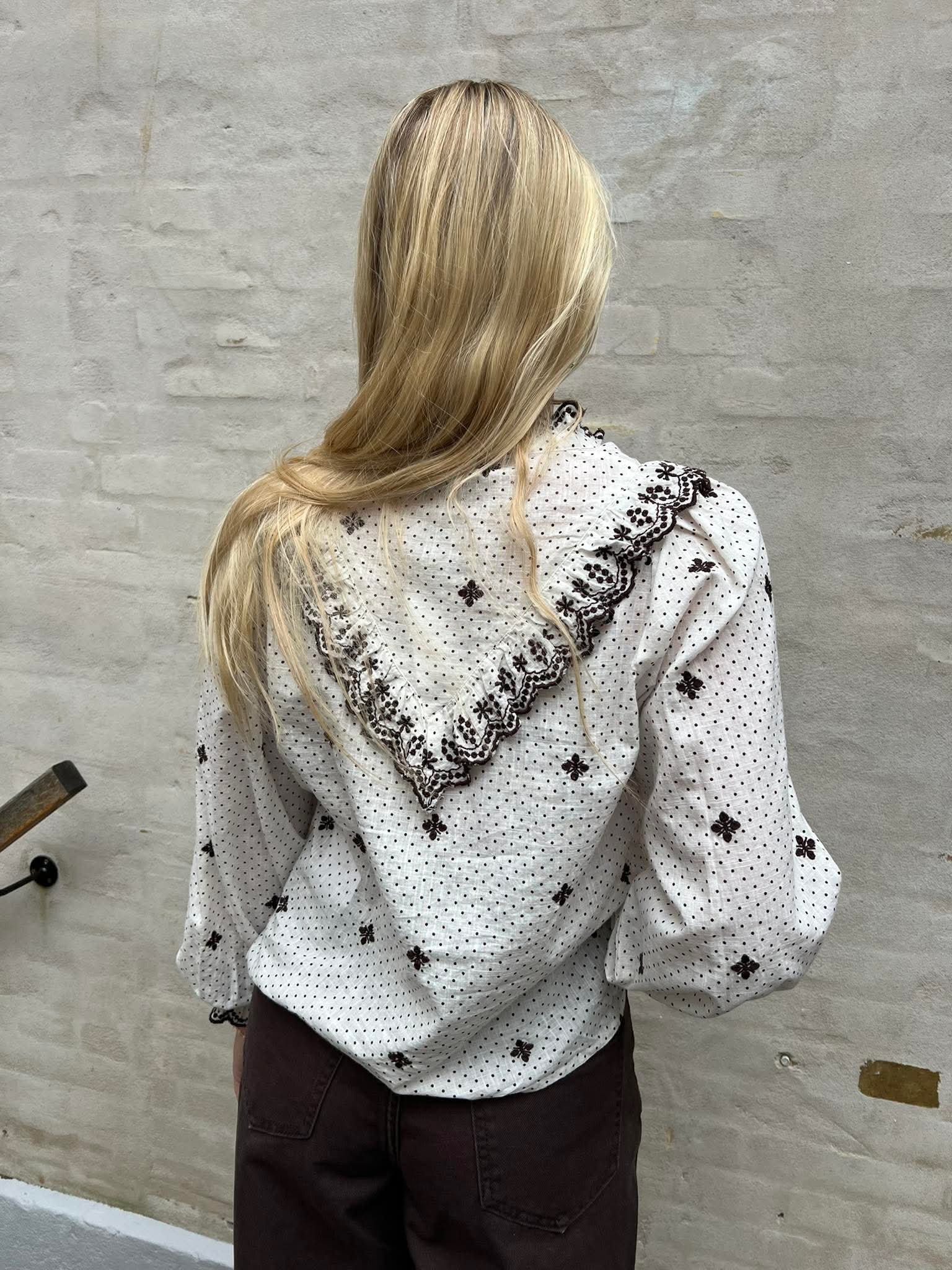 Degas Dot Blouse - Off White