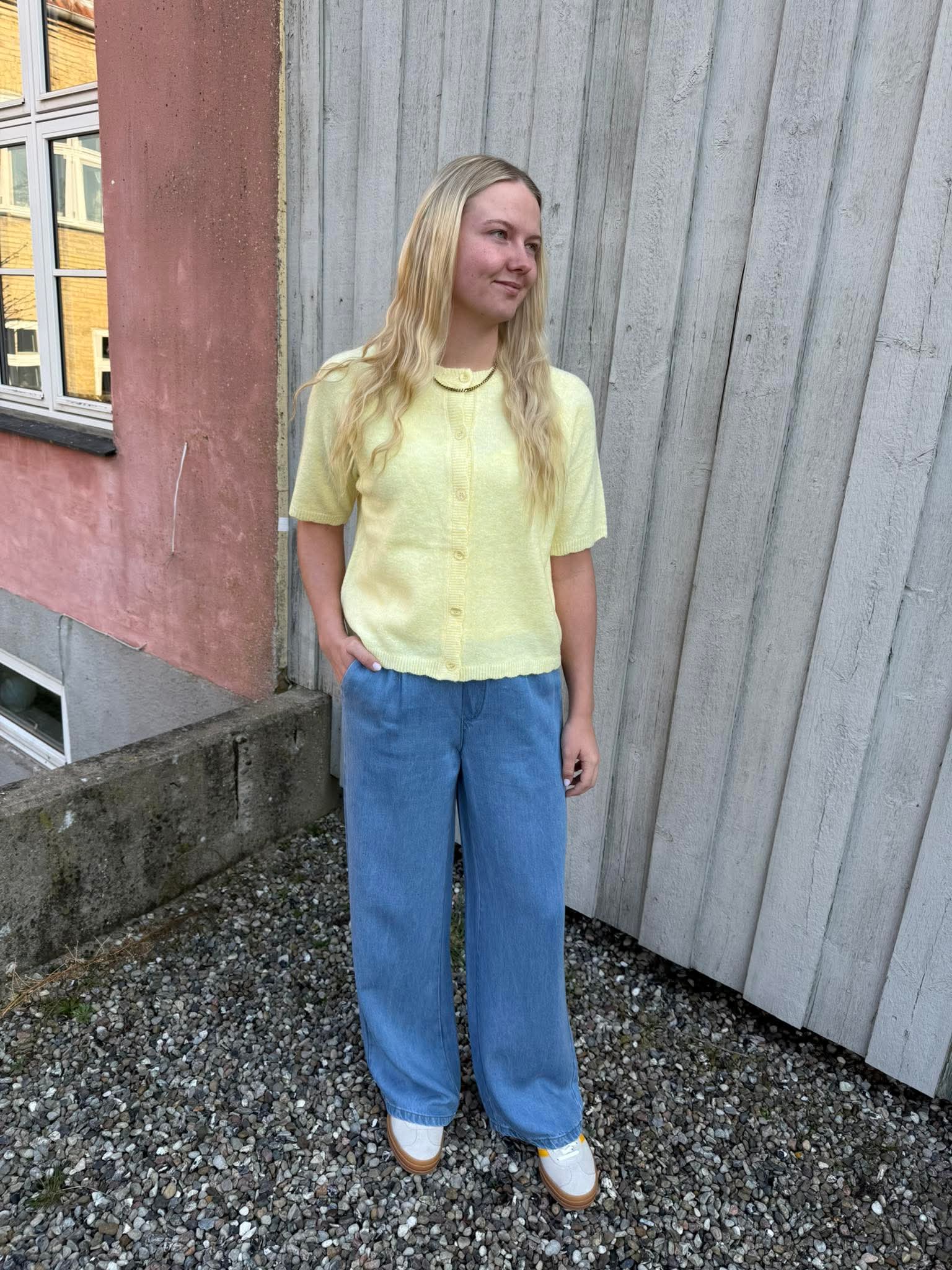 RAM LISA WIDE PANT - Ljusblå Denim