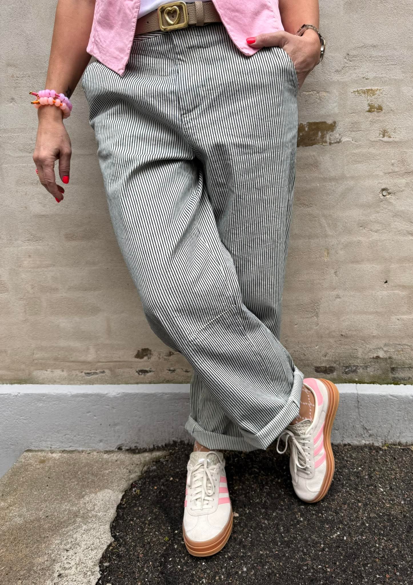 Loui Randiga byxor - Svart/Vit