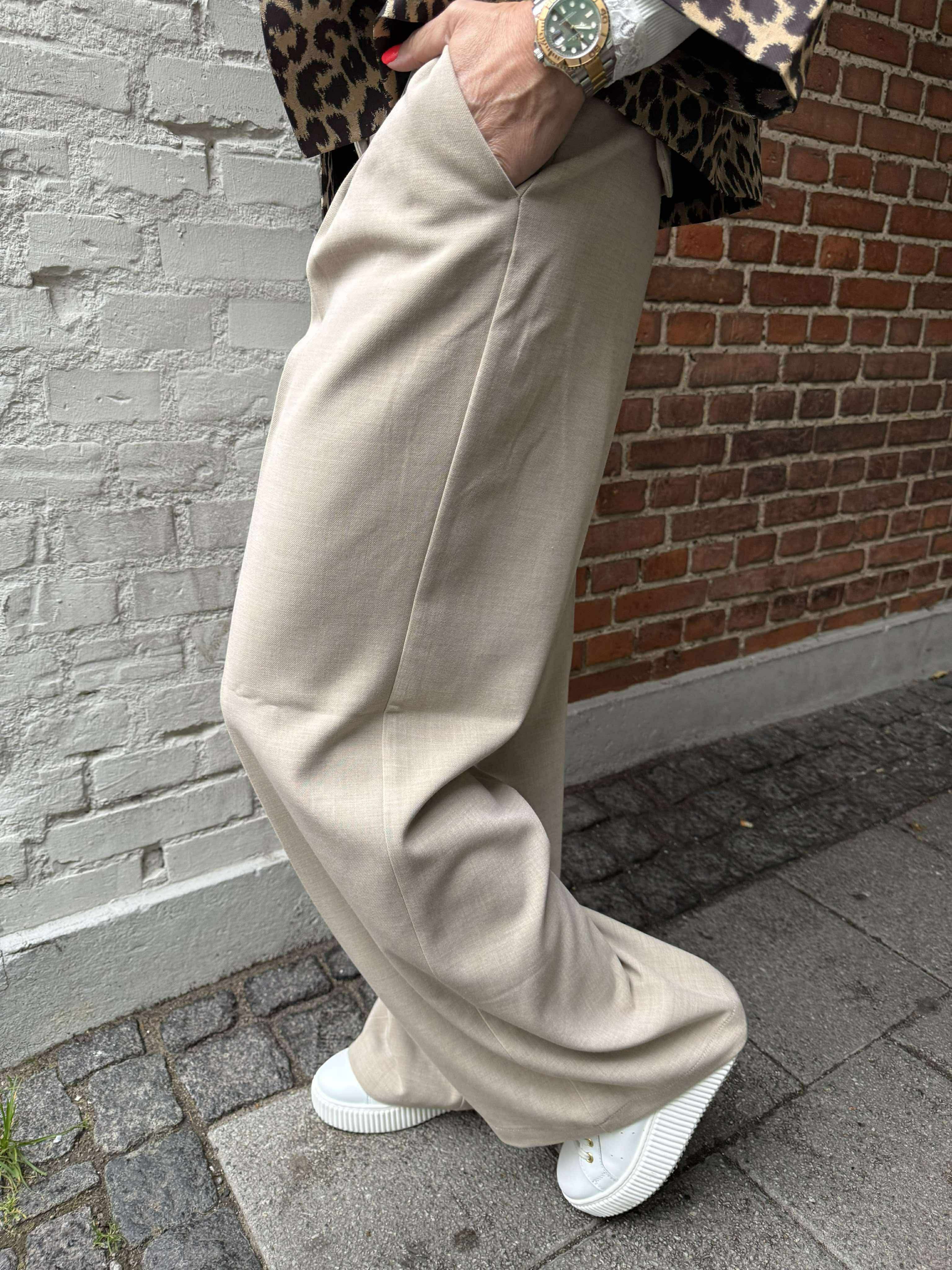 Ivy wide pant tannin melange