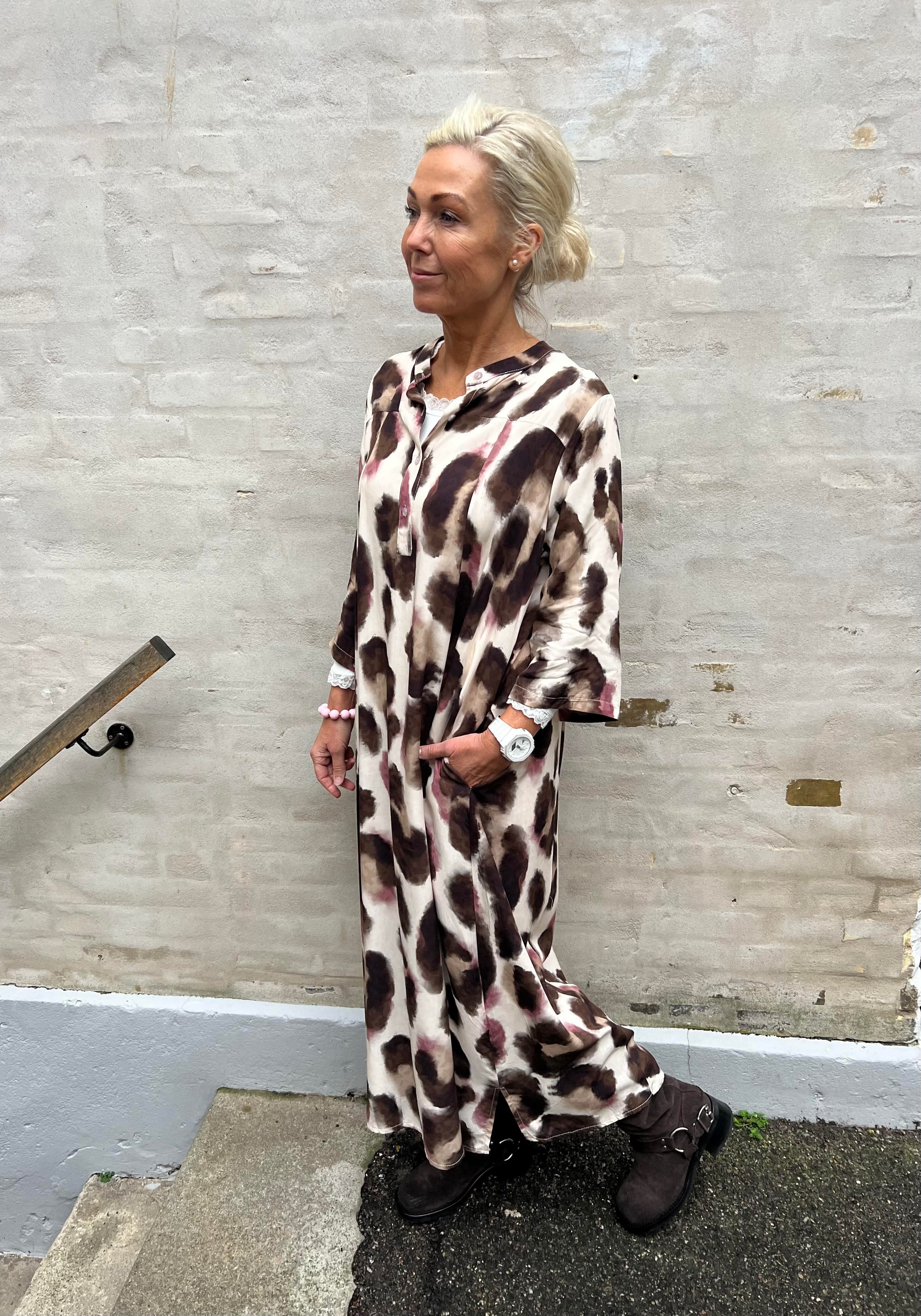 KENNA shirt dress - Brown Rose