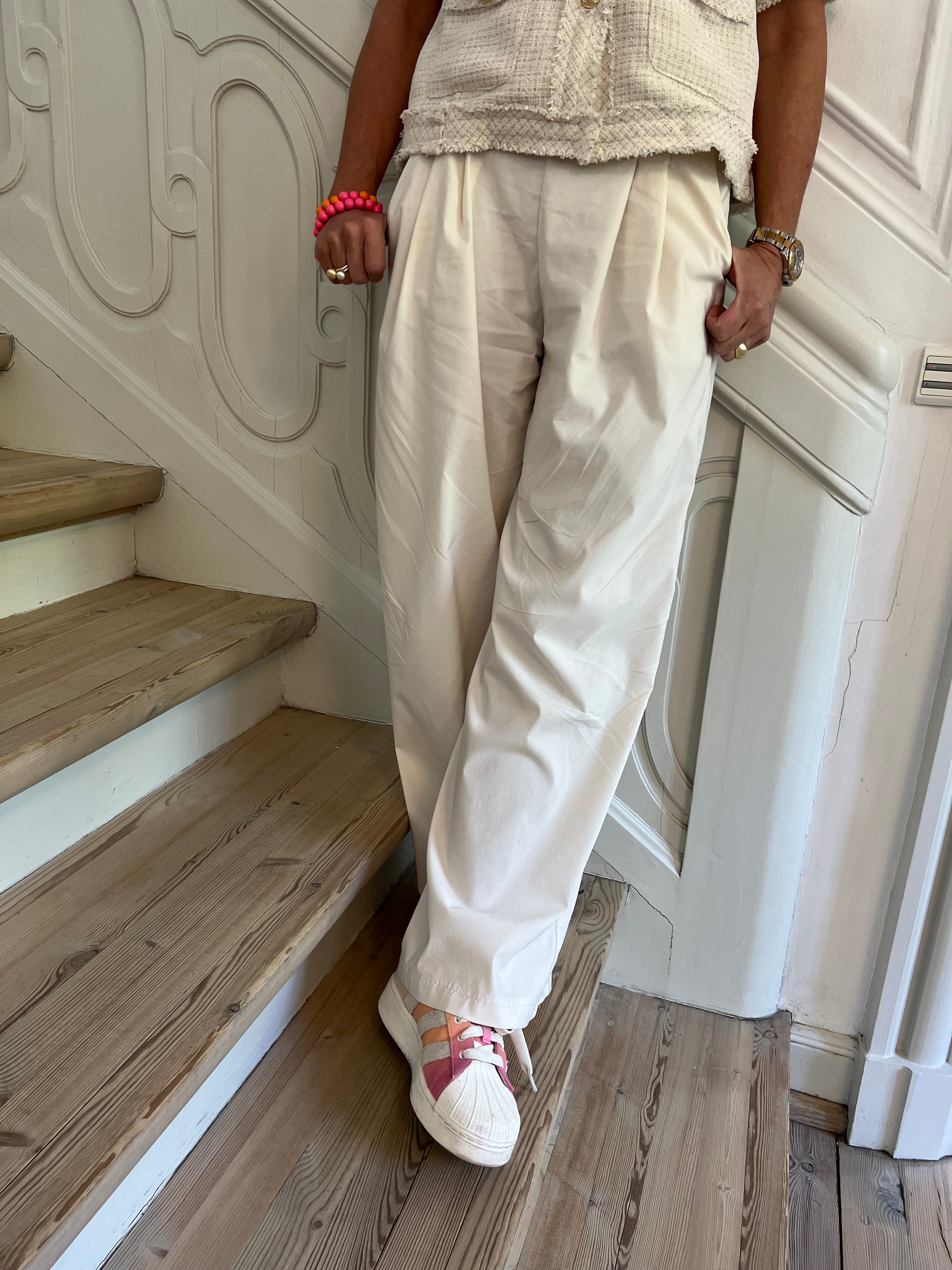 Davina wideleg pant cream