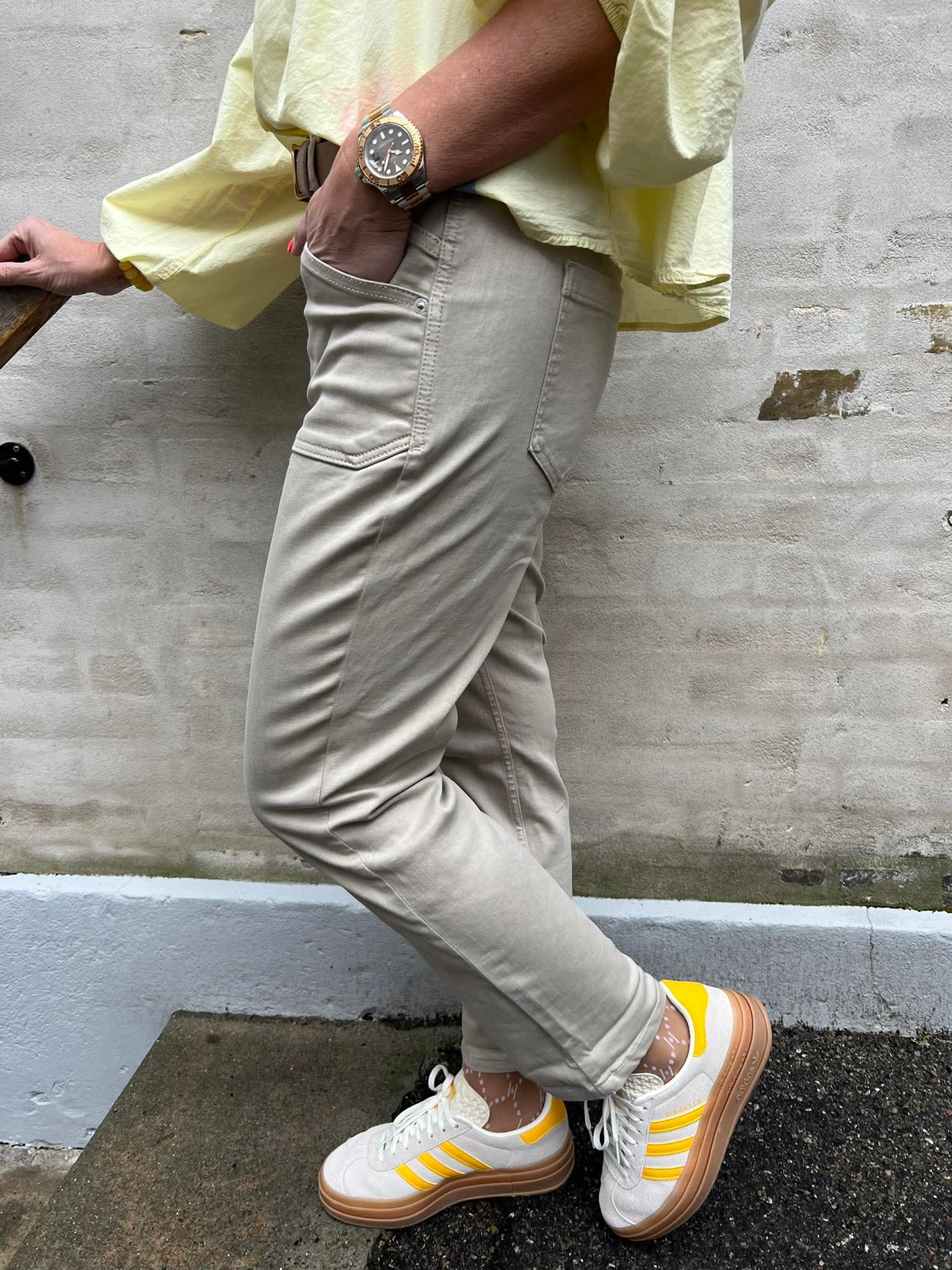 Charlie Boyfriend Cargo - Beige tvättad
