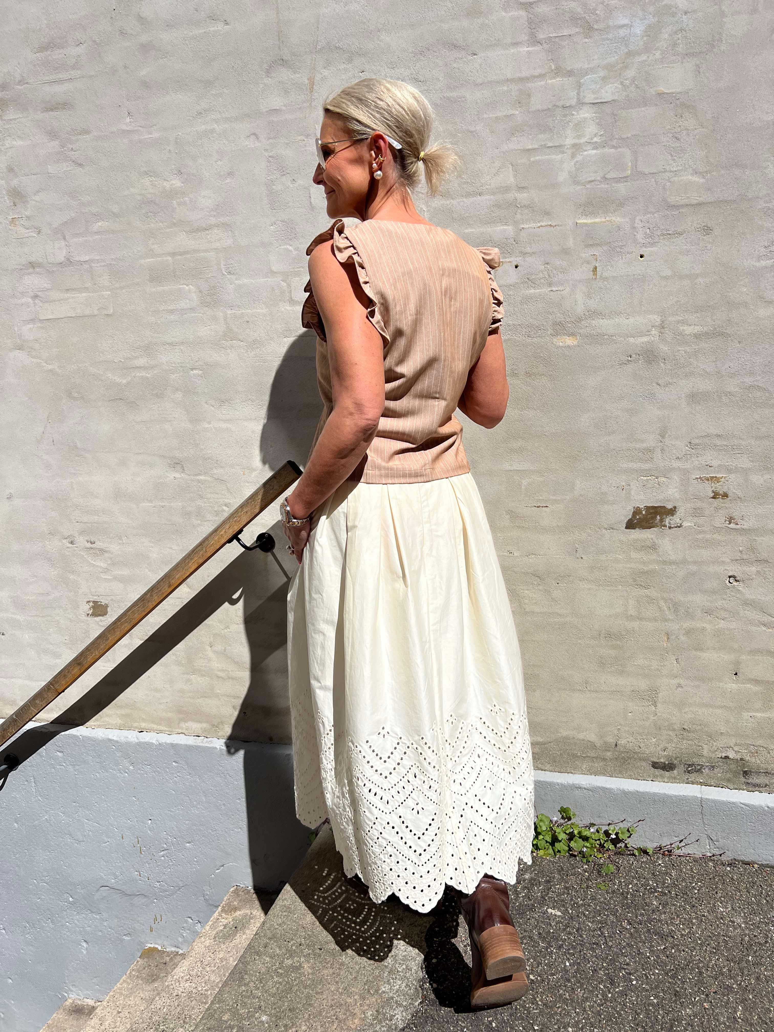 Poppy Anglaise Skirt Bone