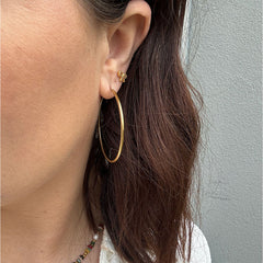 Classic Hoops 50 mm - 18 karat guldbelagt