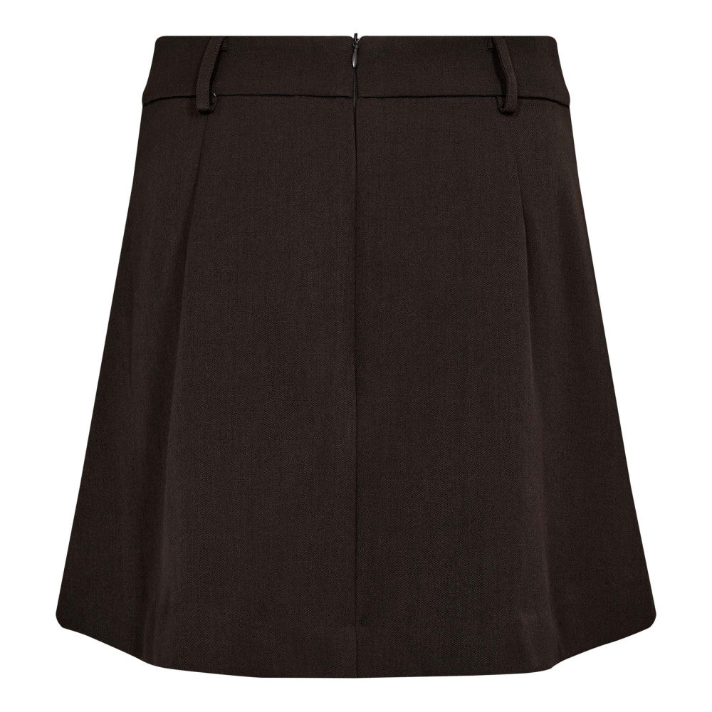 LunaCC Pocket Pleat Mini Skirt - Dark Brown
