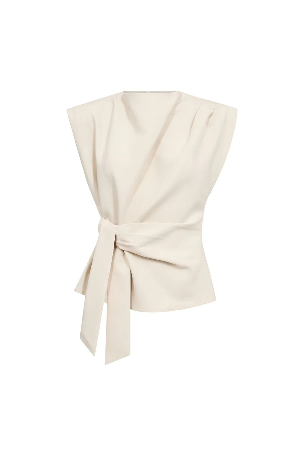 AcileCC Pleat Top - Bone