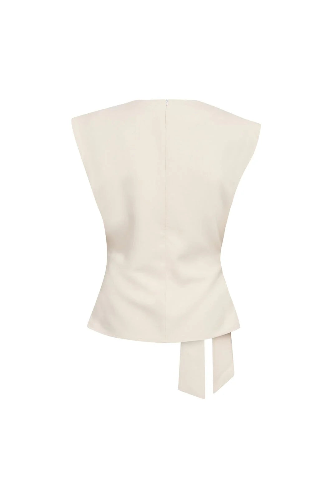 AcileCC Pleat Top - Bone