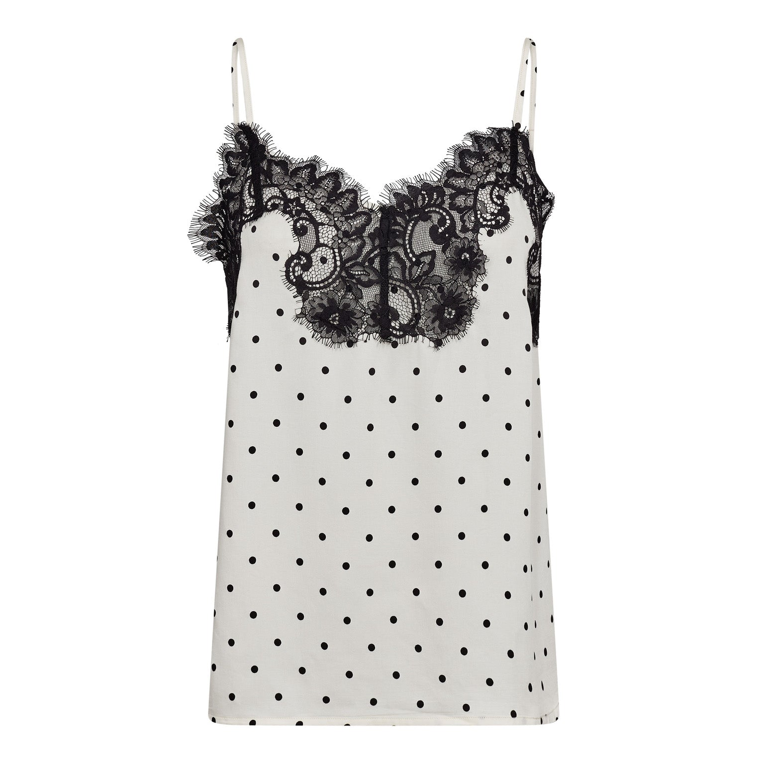 AmeliCC Dot Lace Singlet - Off White