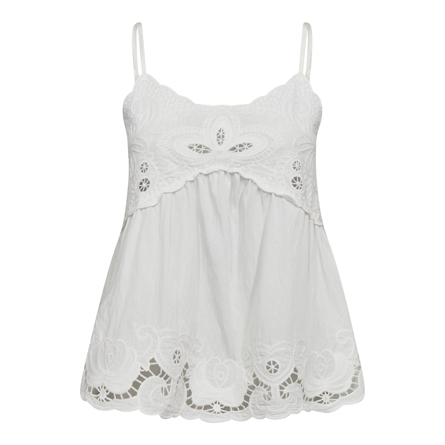 AstorCC Emb Singlet - White