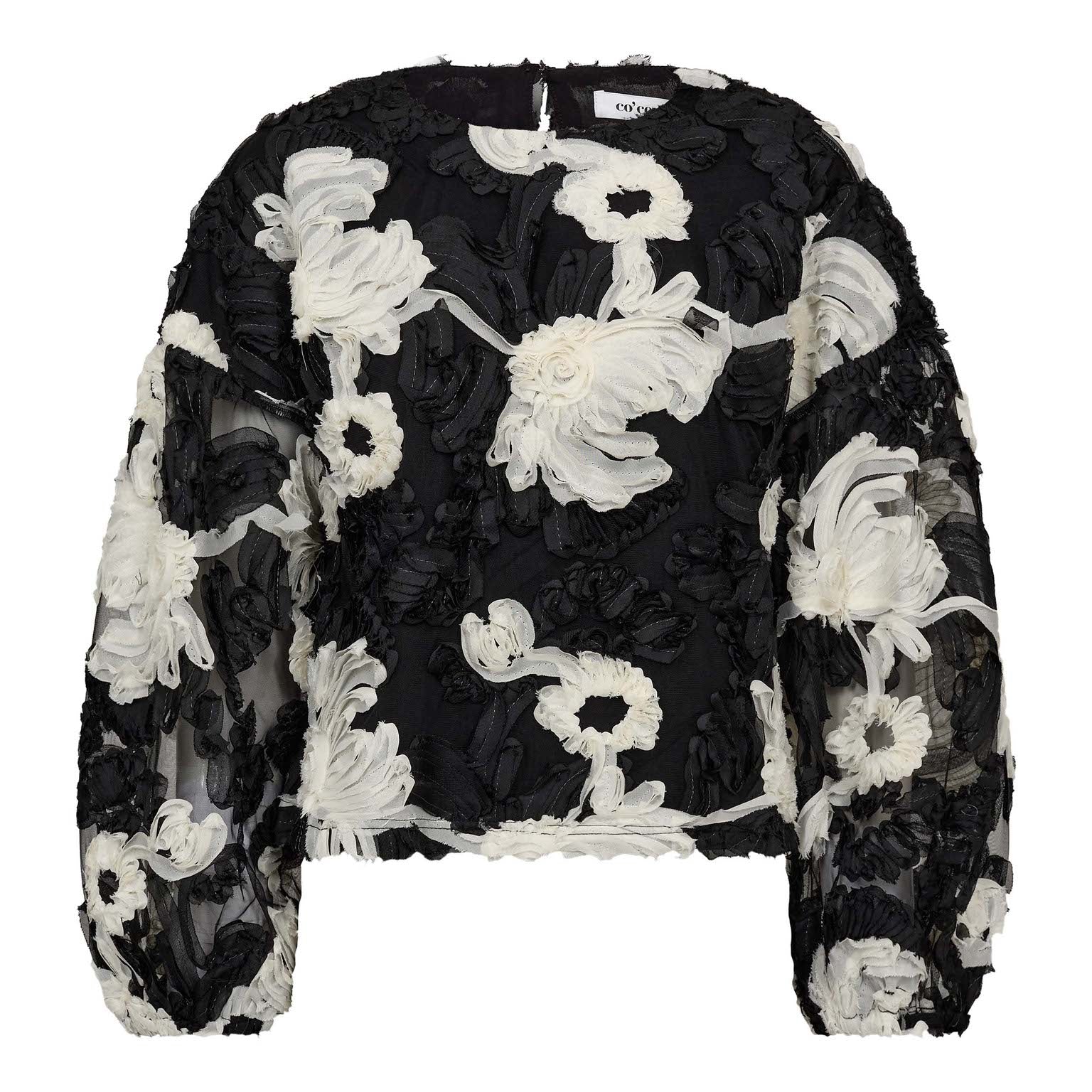 FleurCC Fluffy Blouse - Black