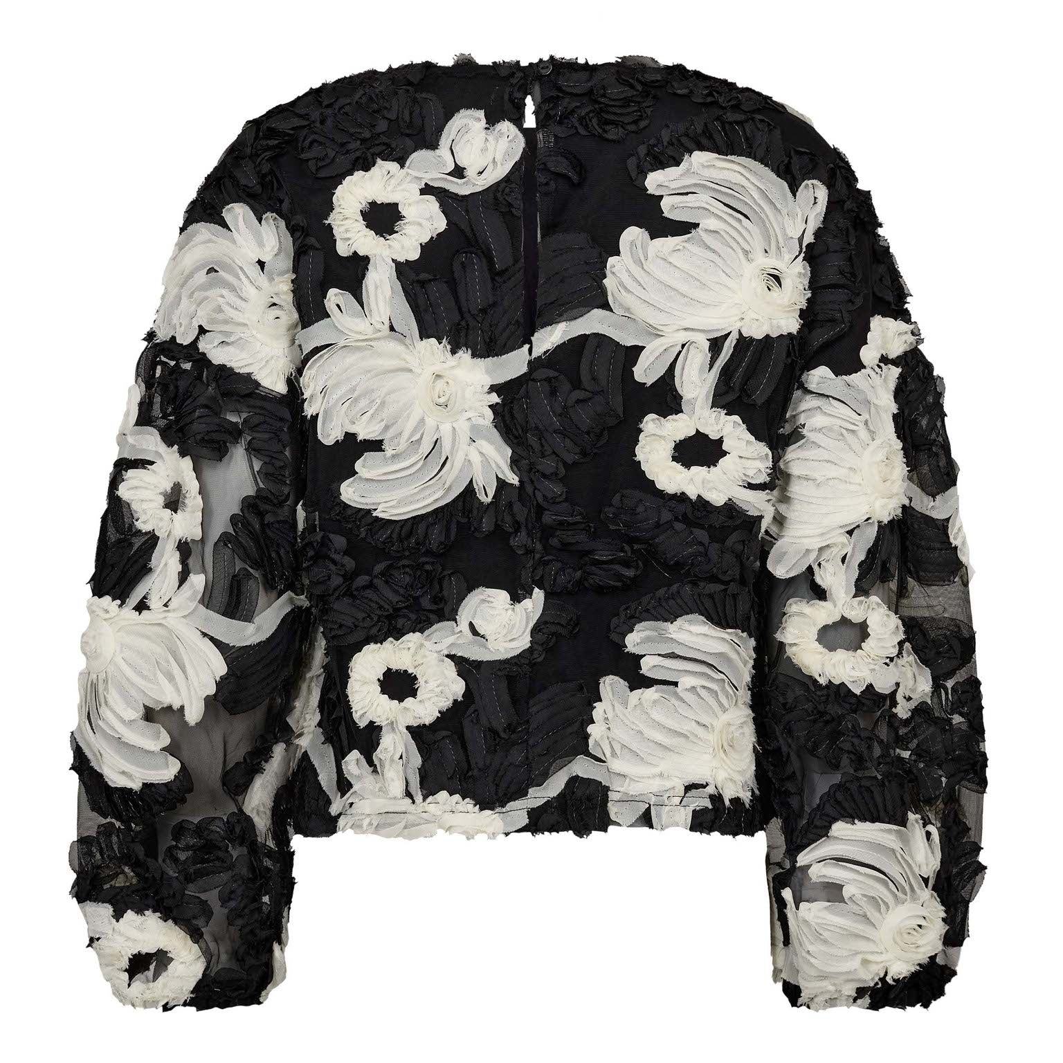 FleurCC Fluffy Blouse - Black