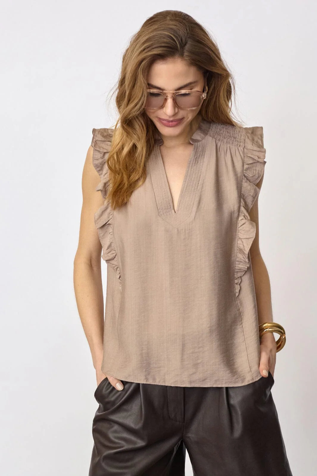 Heracc Frill Ss V-Top - Walnut