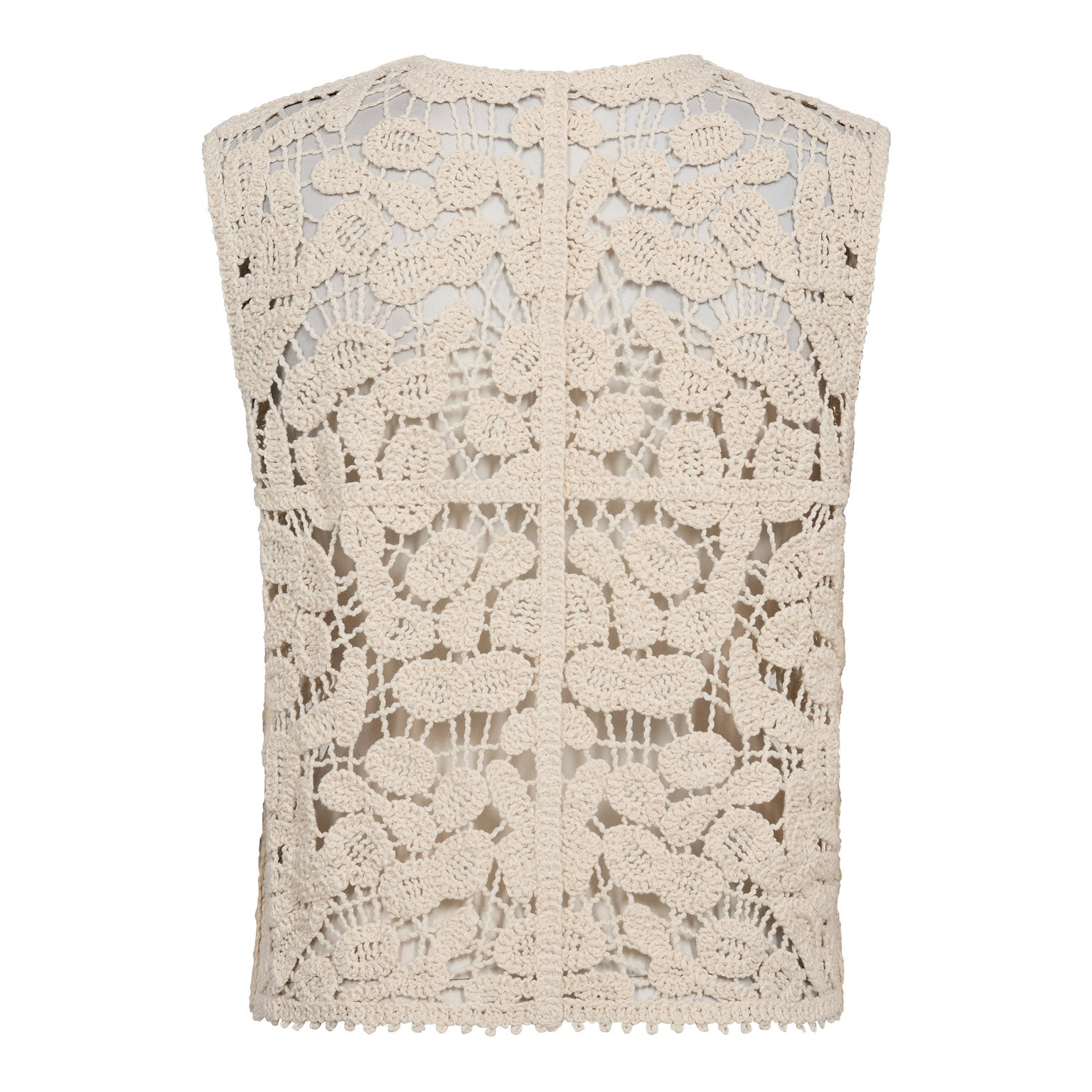 KellyCC Crochet Top - Bone