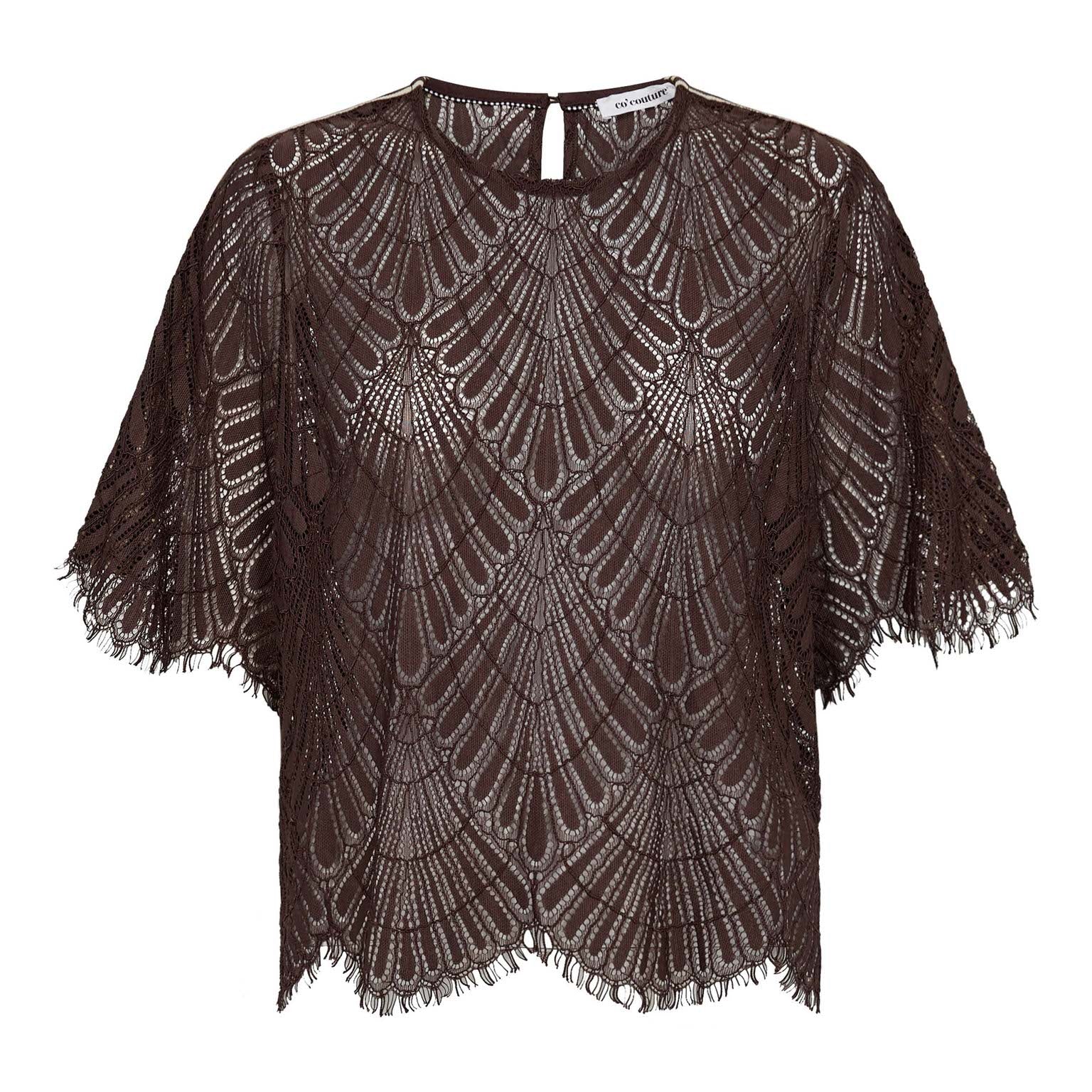 LetiCC Lace Blouse - Dark Brown