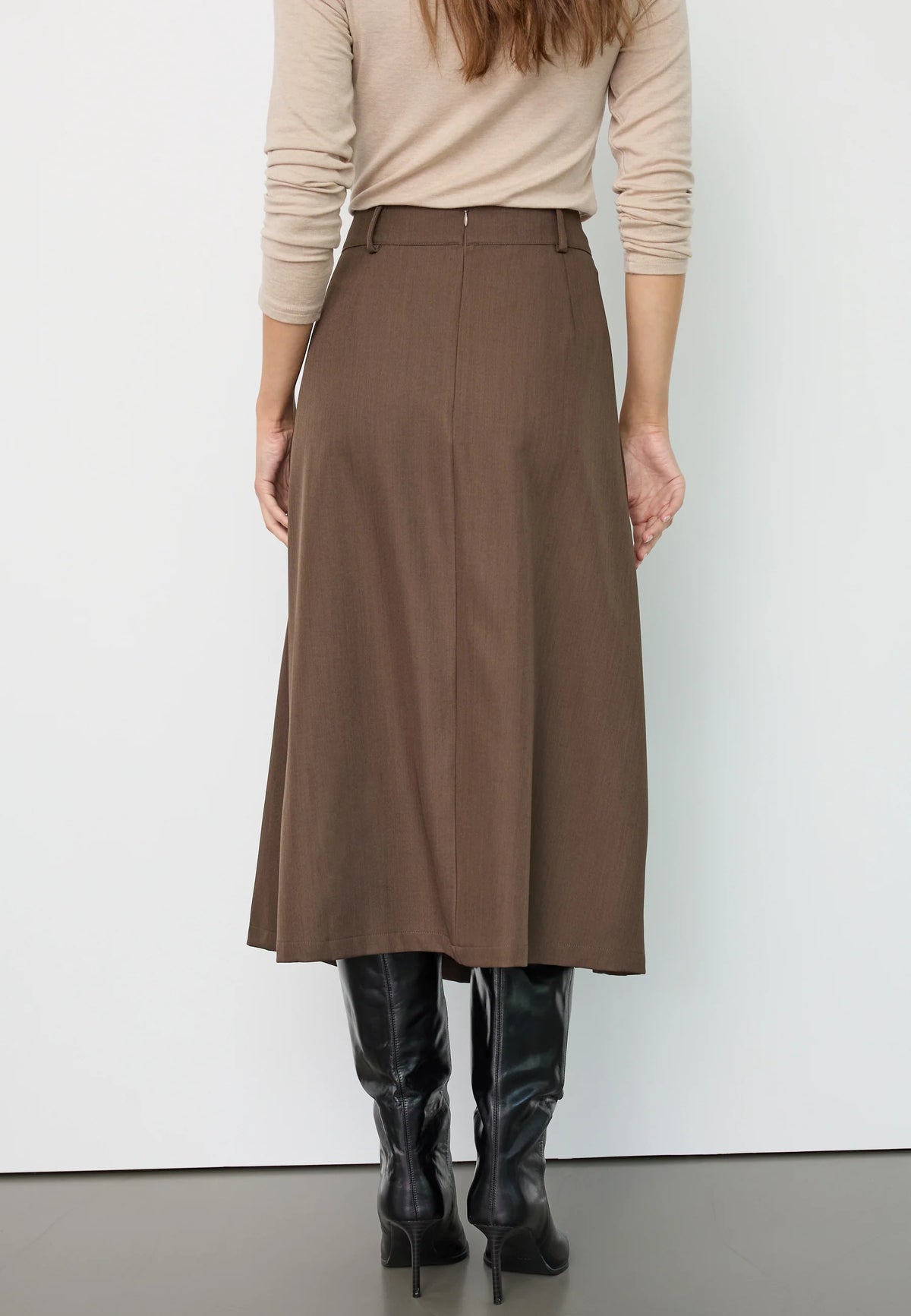 LunaCC Long Skirt - Dusty Army